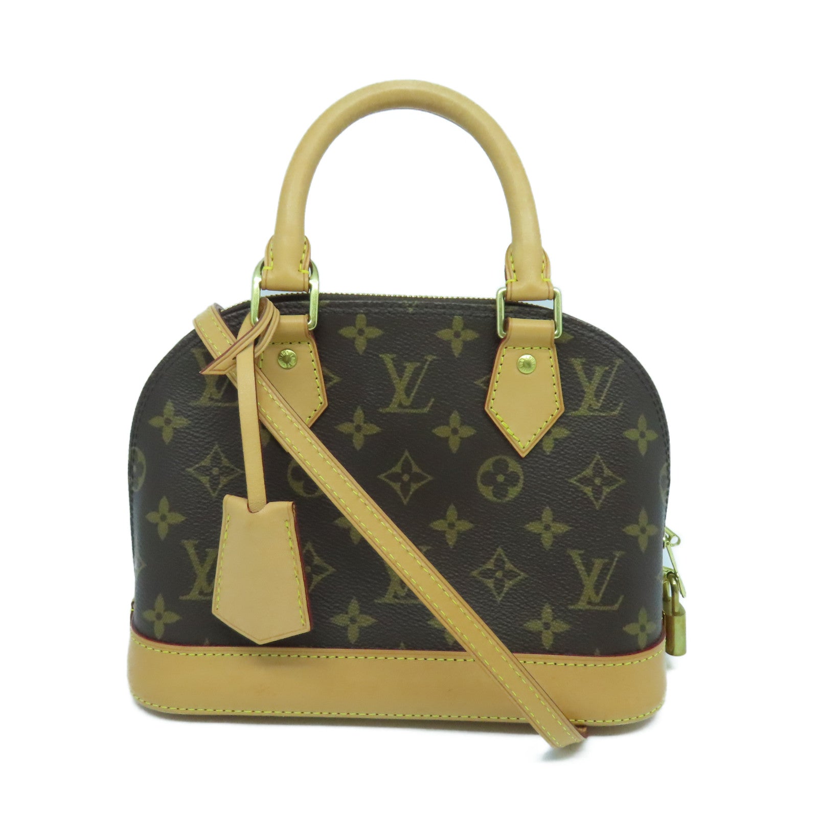 LOUIS VUITTON Monogram Alma BB金扣手挽肩背兩用袋啡色