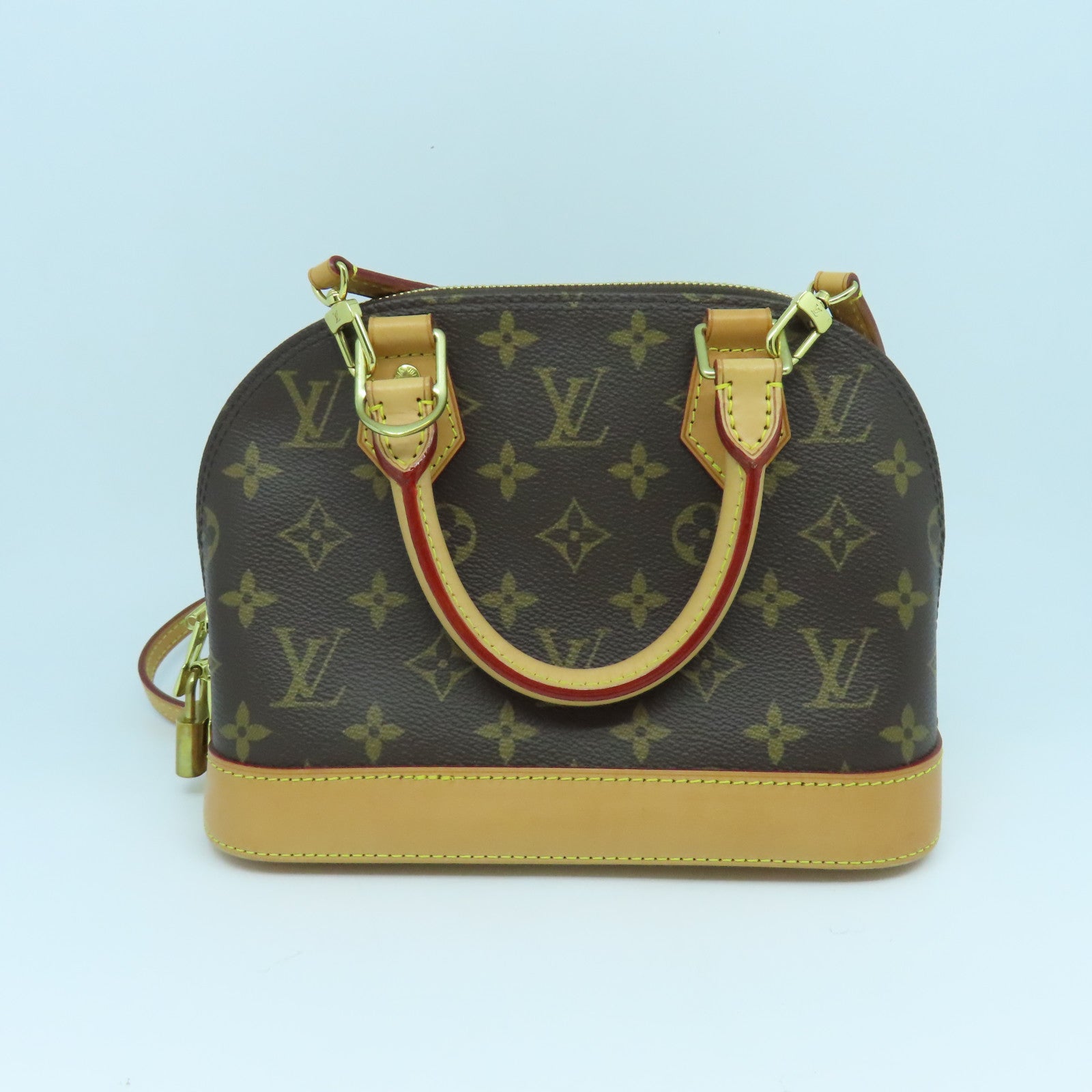 LOUIS VUITTON Monogram Alma BB金扣手挽肩背兩用袋啡色