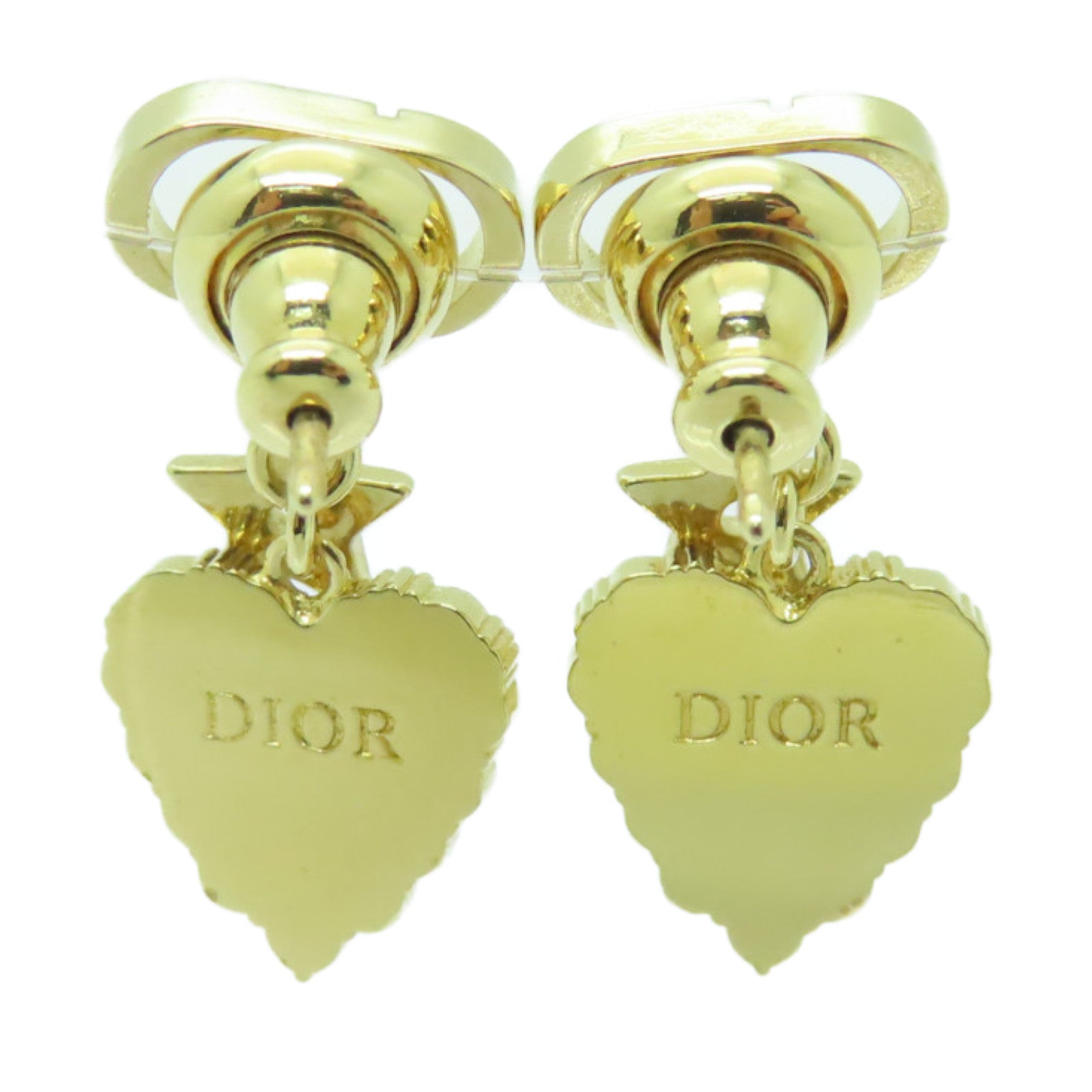 Dior 金屬Earrings耳環透明/金色