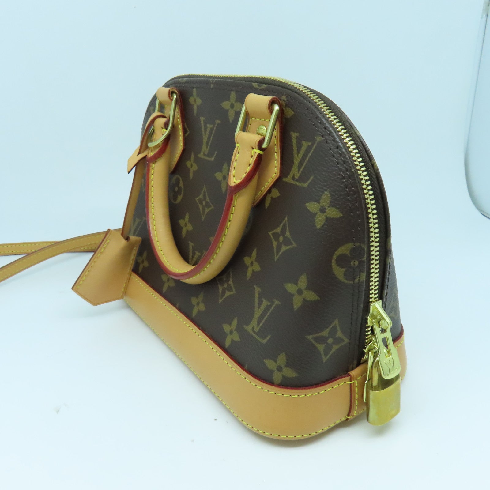 LOUIS VUITTON Monogram Alma BB金扣手挽肩背兩用袋啡色