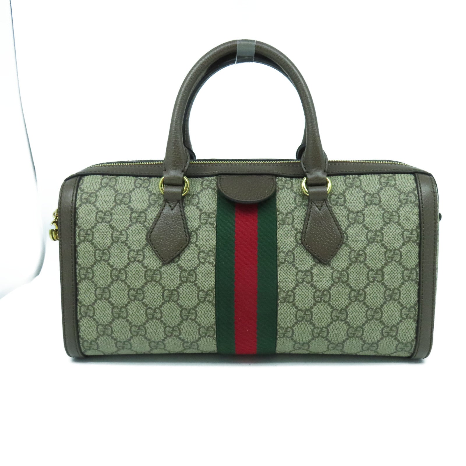 GUCCI 塗層帆布Ophidia GG Supreme金扣手挽肩背兩用袋啡色