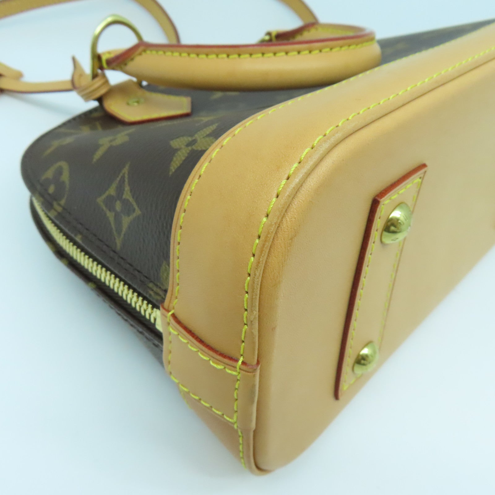 LOUIS VUITTON Monogram Alma BB金扣手挽肩背兩用袋啡色