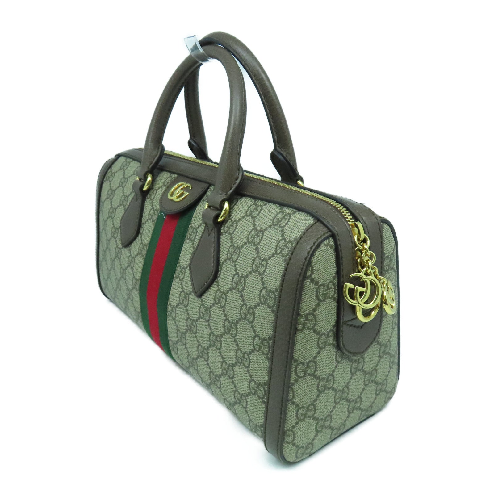 GUCCI 塗層帆布Ophidia GG Supreme金扣手挽肩背兩用袋啡色