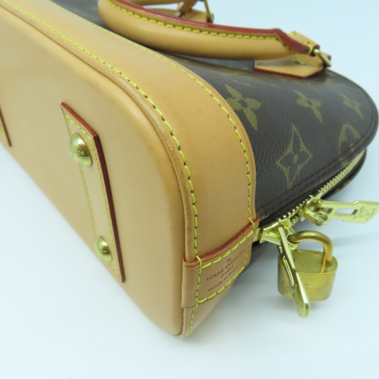 LOUIS VUITTON Monogram Alma BB金扣手挽肩背兩用袋啡色