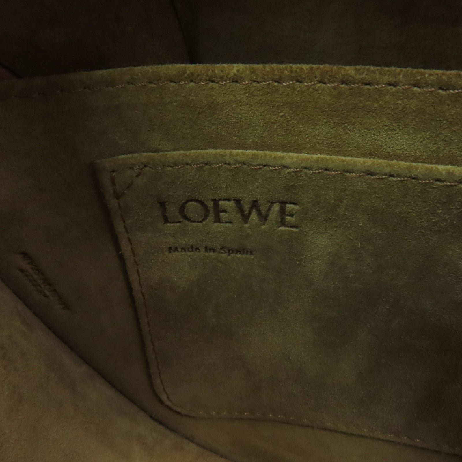 LOEWE 牛皮皮革Small Gate Bag金扣肩背袋啡色