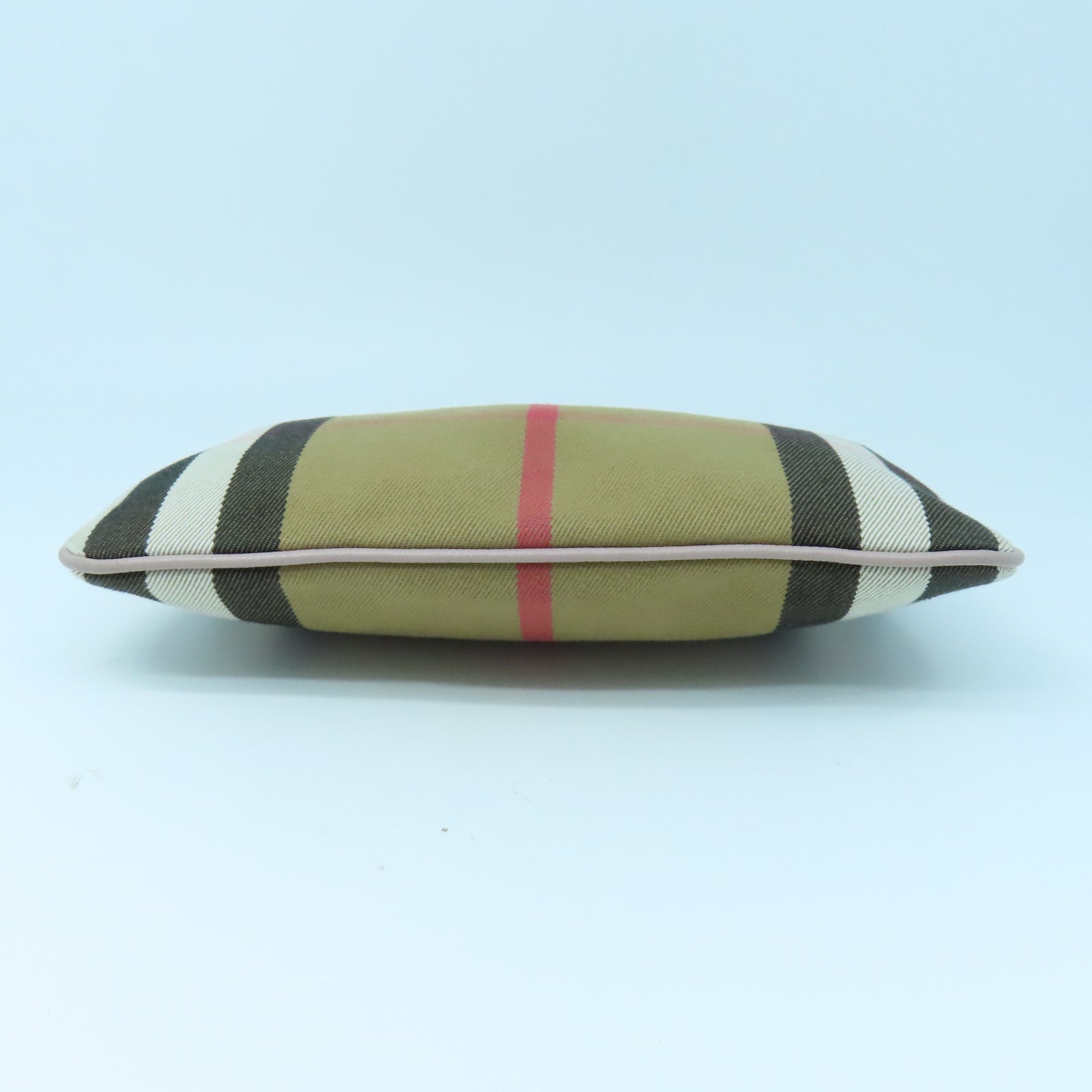 BURBERRY 帆布/牛皮皮革Shoulder Bag金扣肩背袋啡色/粉紅色