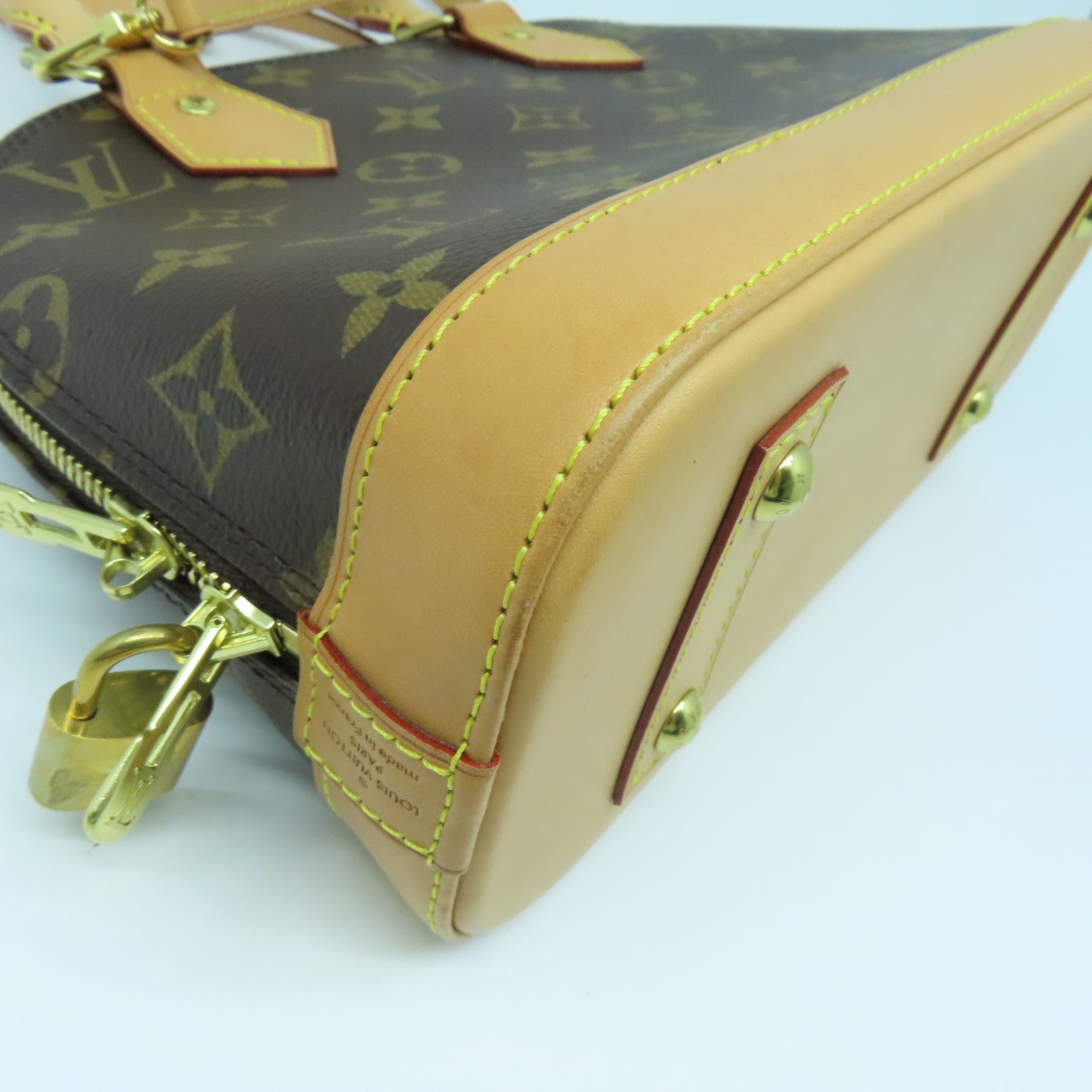 LOUIS VUITTON Monogram Alma BB金扣手挽肩背兩用袋啡色