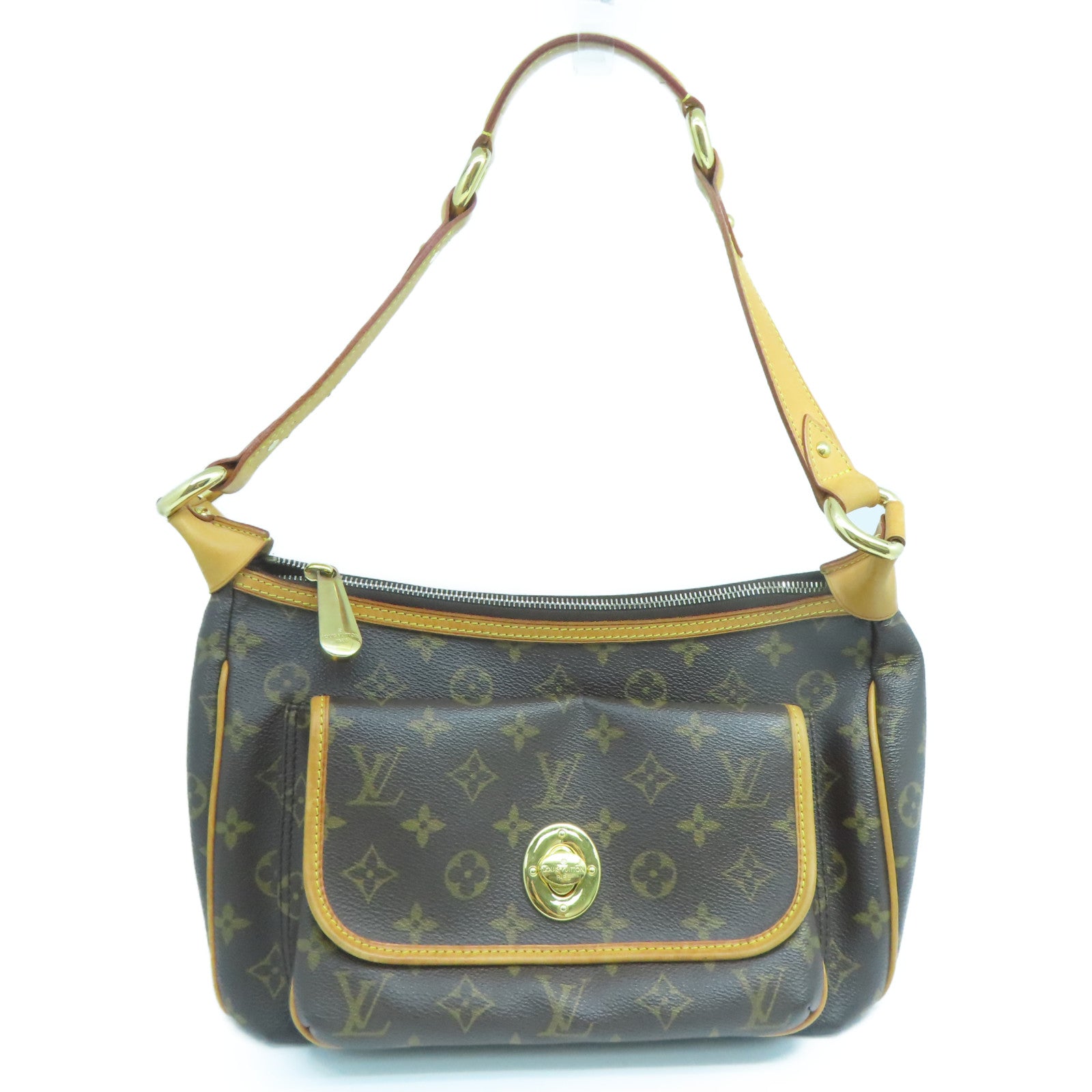 LOUIS VUITTON Monogram Tikal GM金扣肩背袋啡色