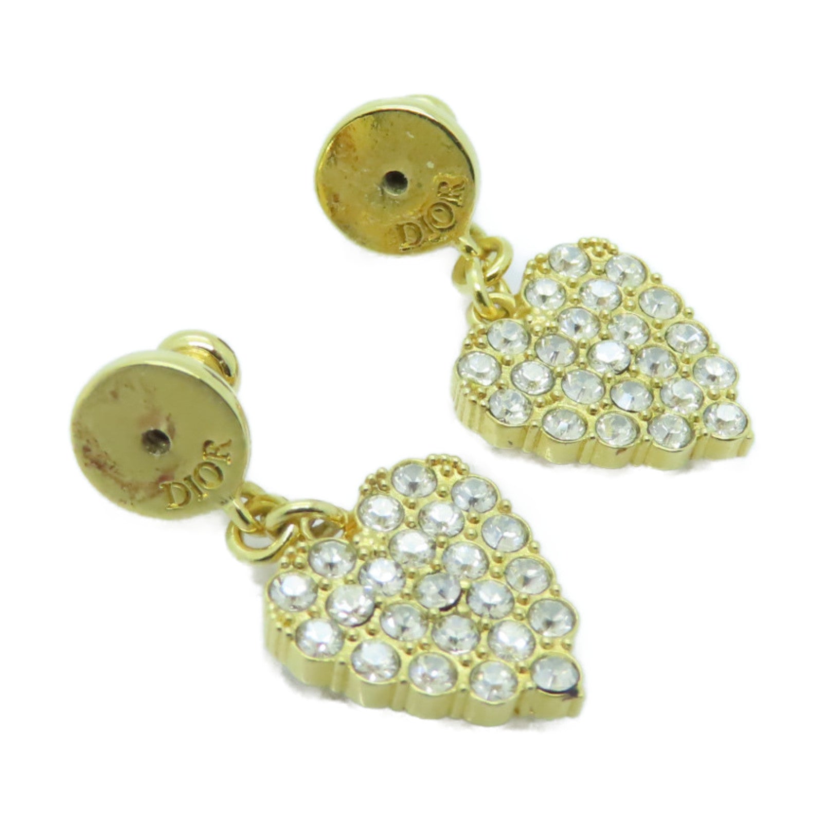 Dior 金屬Earrings耳環透明/金色
