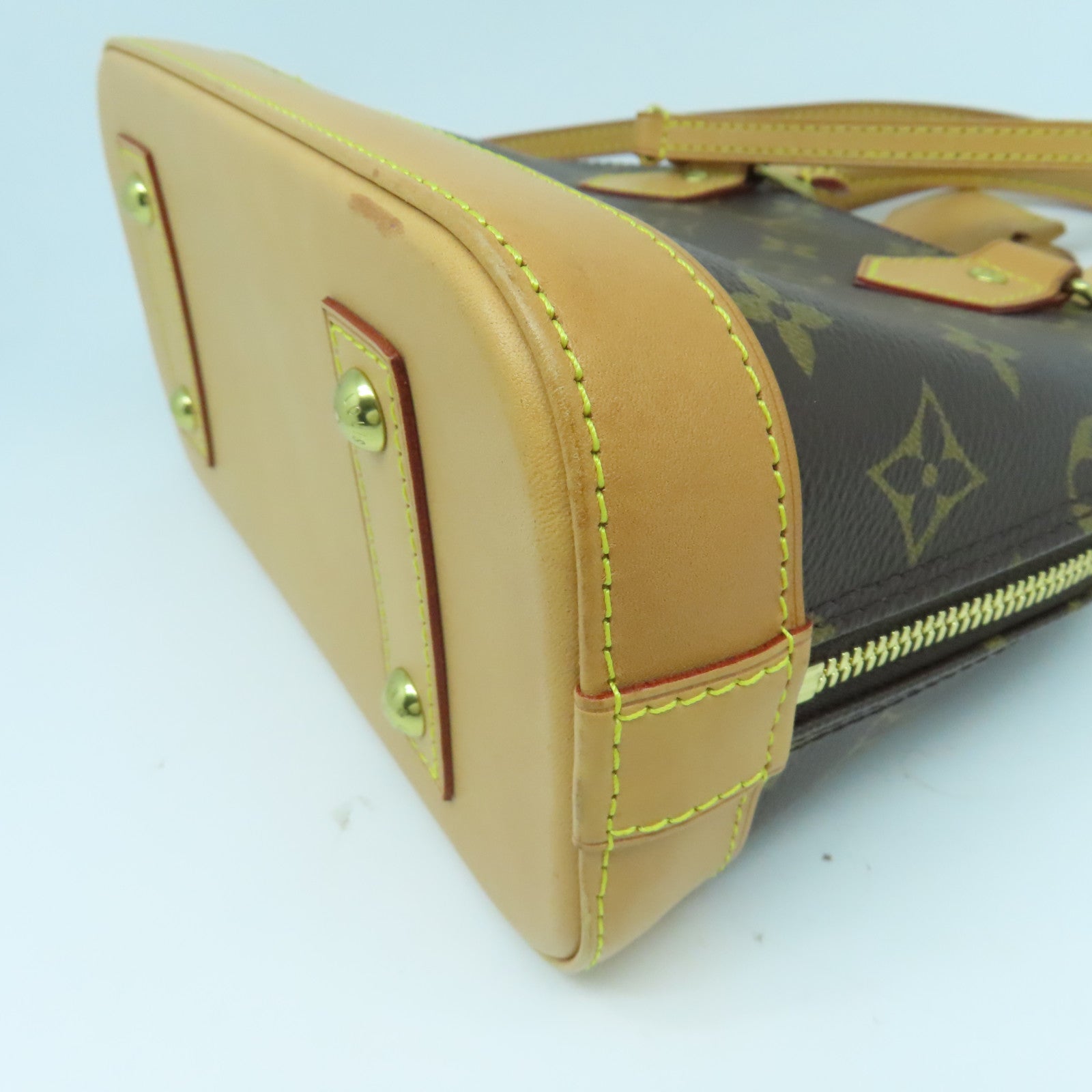 LOUIS VUITTON Monogram Alma BB金扣手挽肩背兩用袋啡色