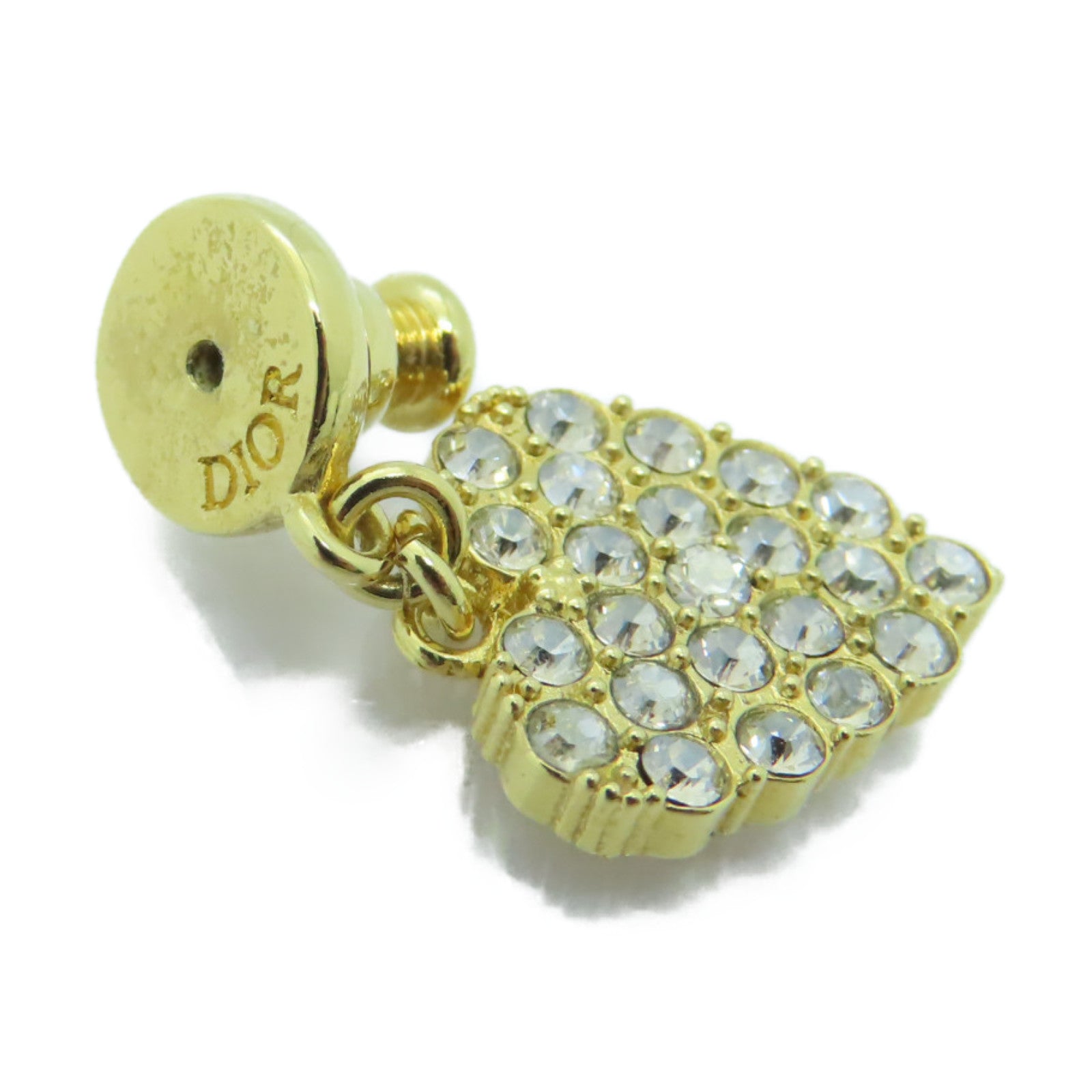 Dior 金屬Earrings耳環透明/金色