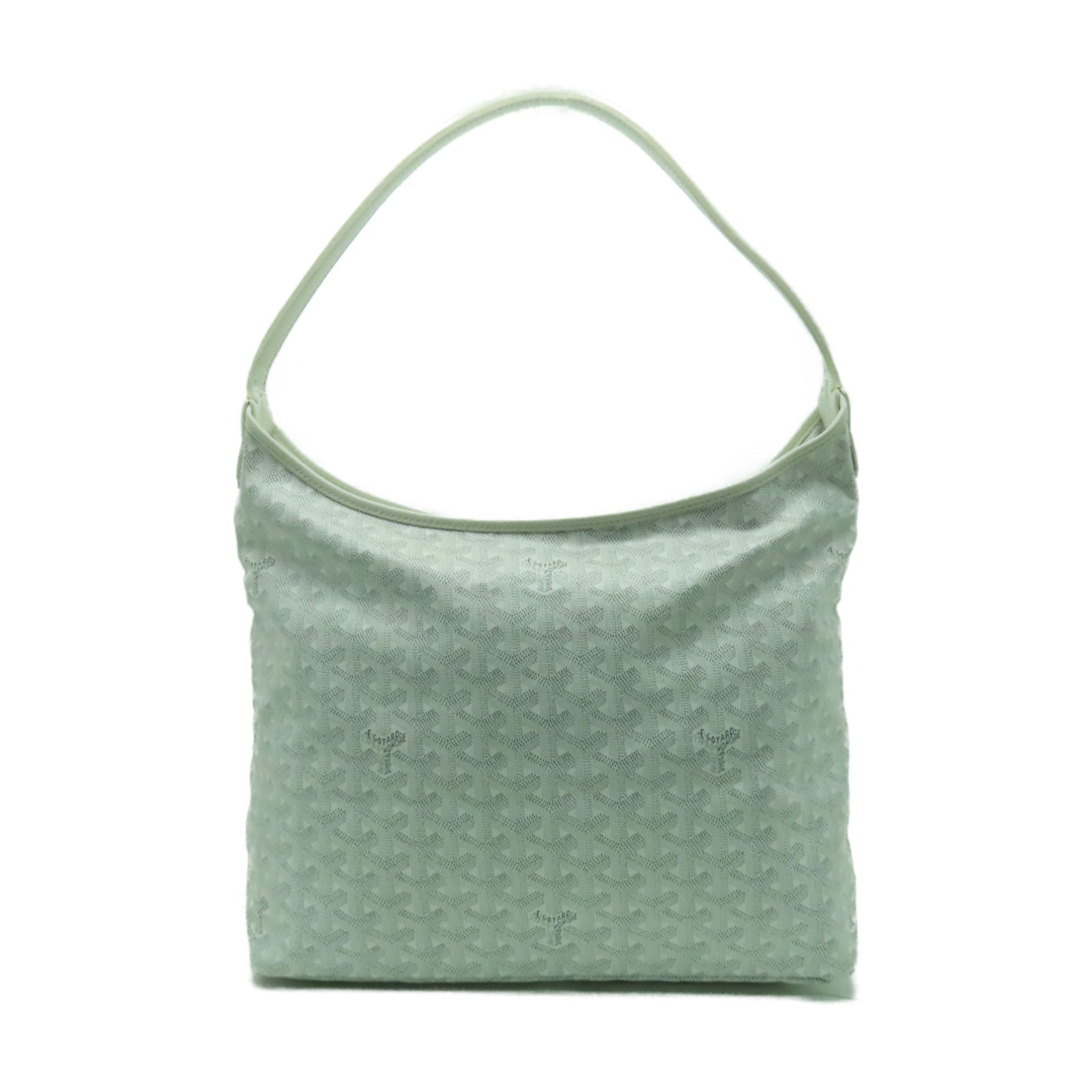 GOYARD 塗層帆布Hobo Bag銀扣肩背袋白色