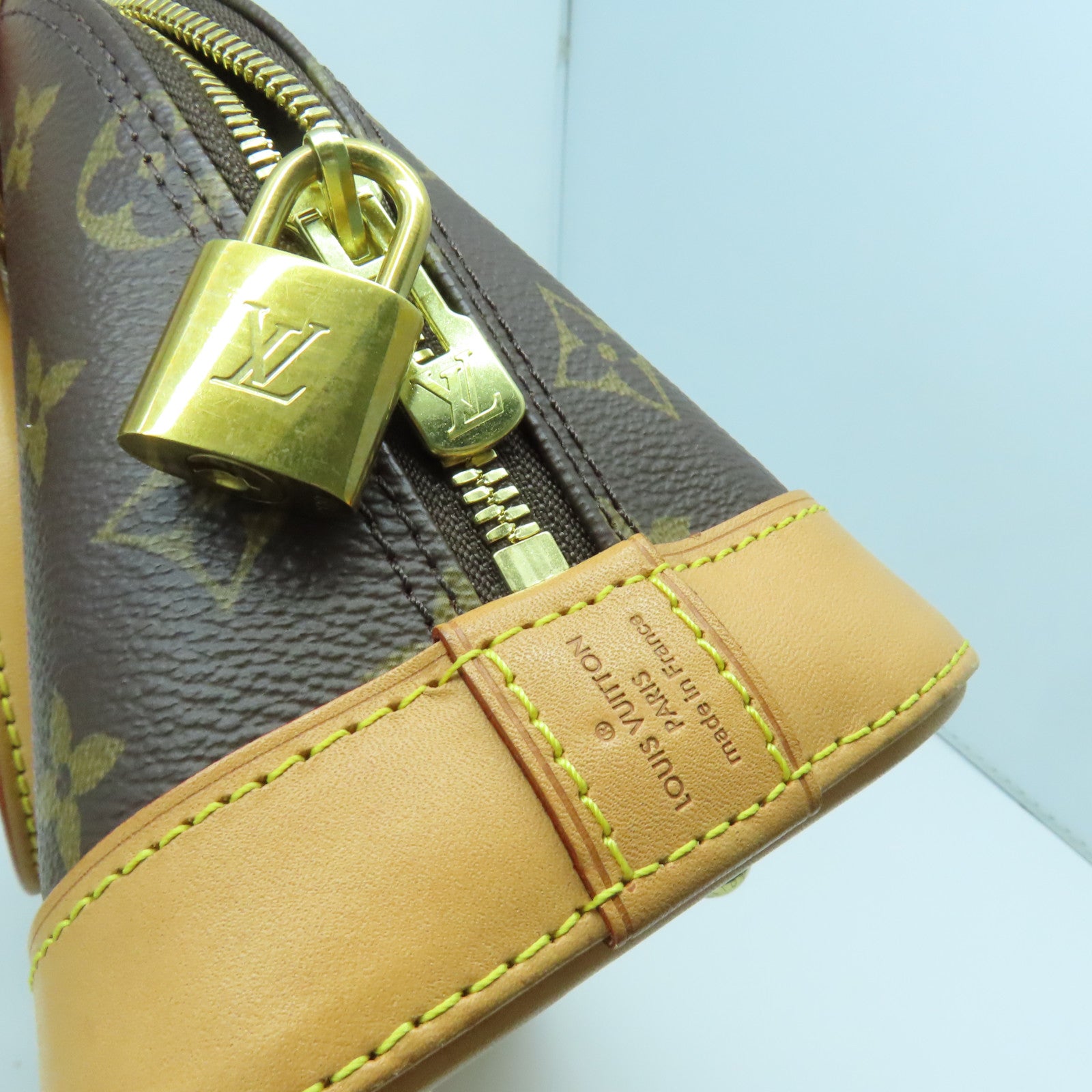 LOUIS VUITTON Monogram Alma BB金扣手挽肩背兩用袋啡色
