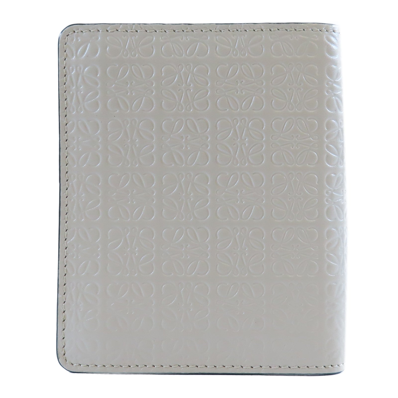 LOEWE 牛皮皮革Wallet金扣錢包米色