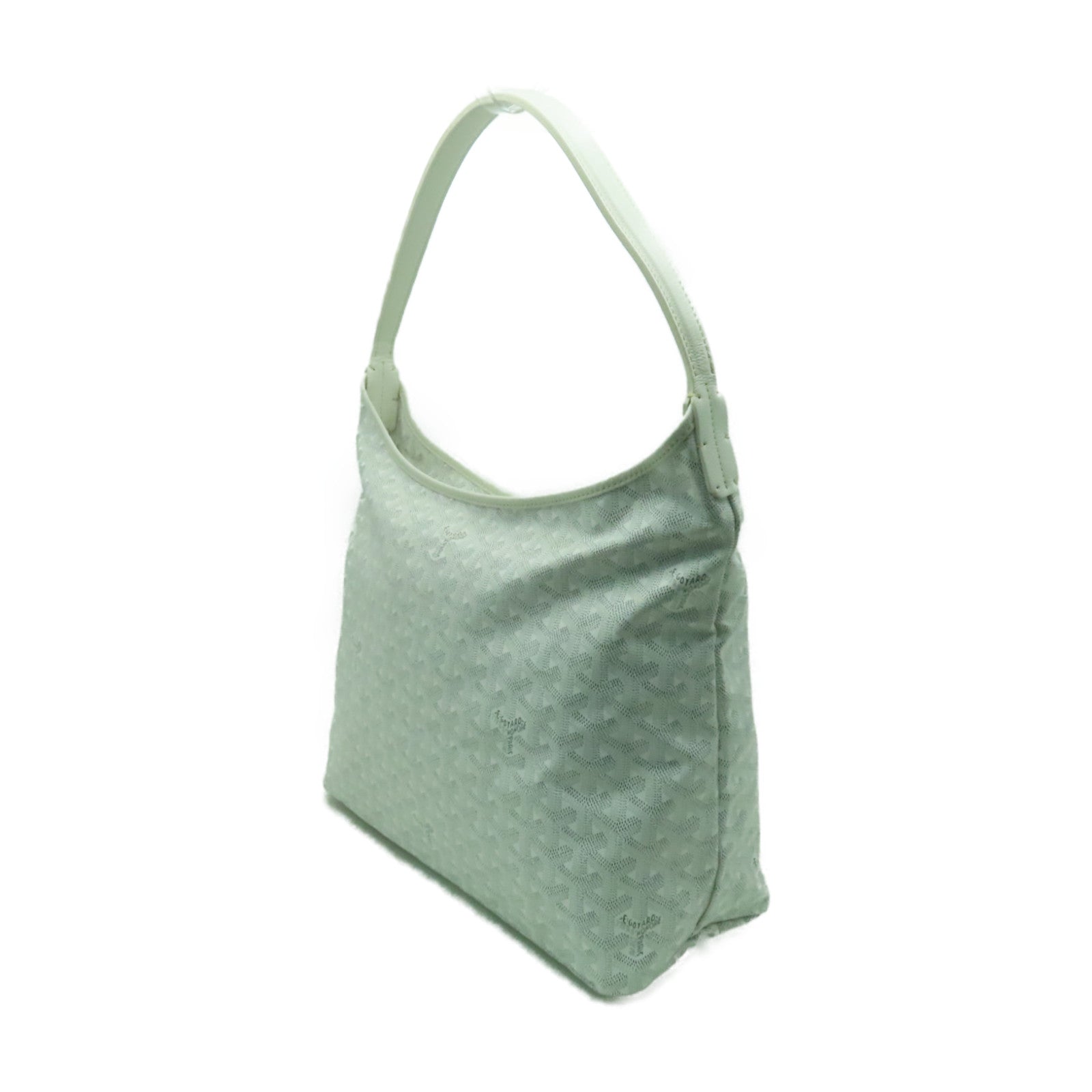 GOYARD 塗層帆布Hobo Bag銀扣肩背袋白色