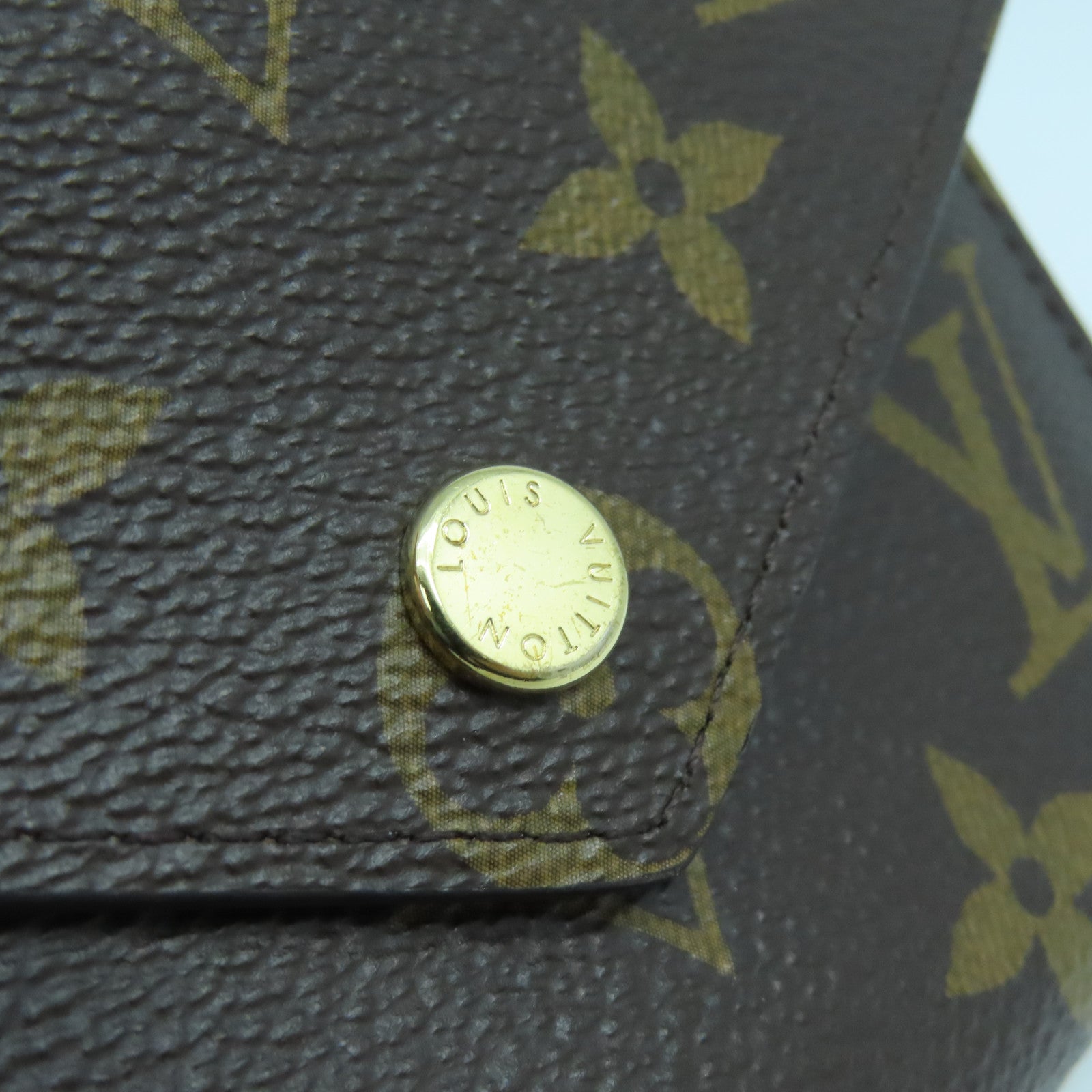 LOUIS VUITTON Monogram Wallet金扣錢包啡色