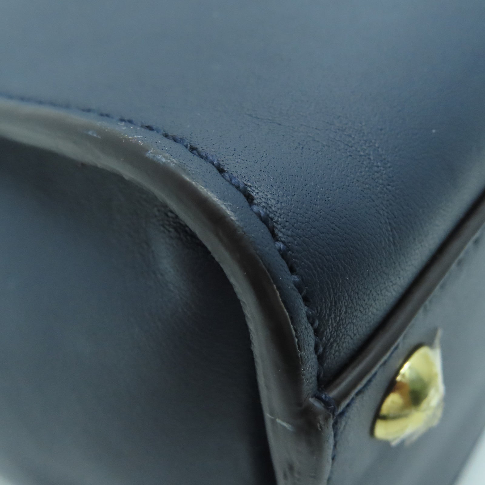 FENDI 【激減優惠】牛皮皮革Peekaboo手挽肩背兩用袋藍色