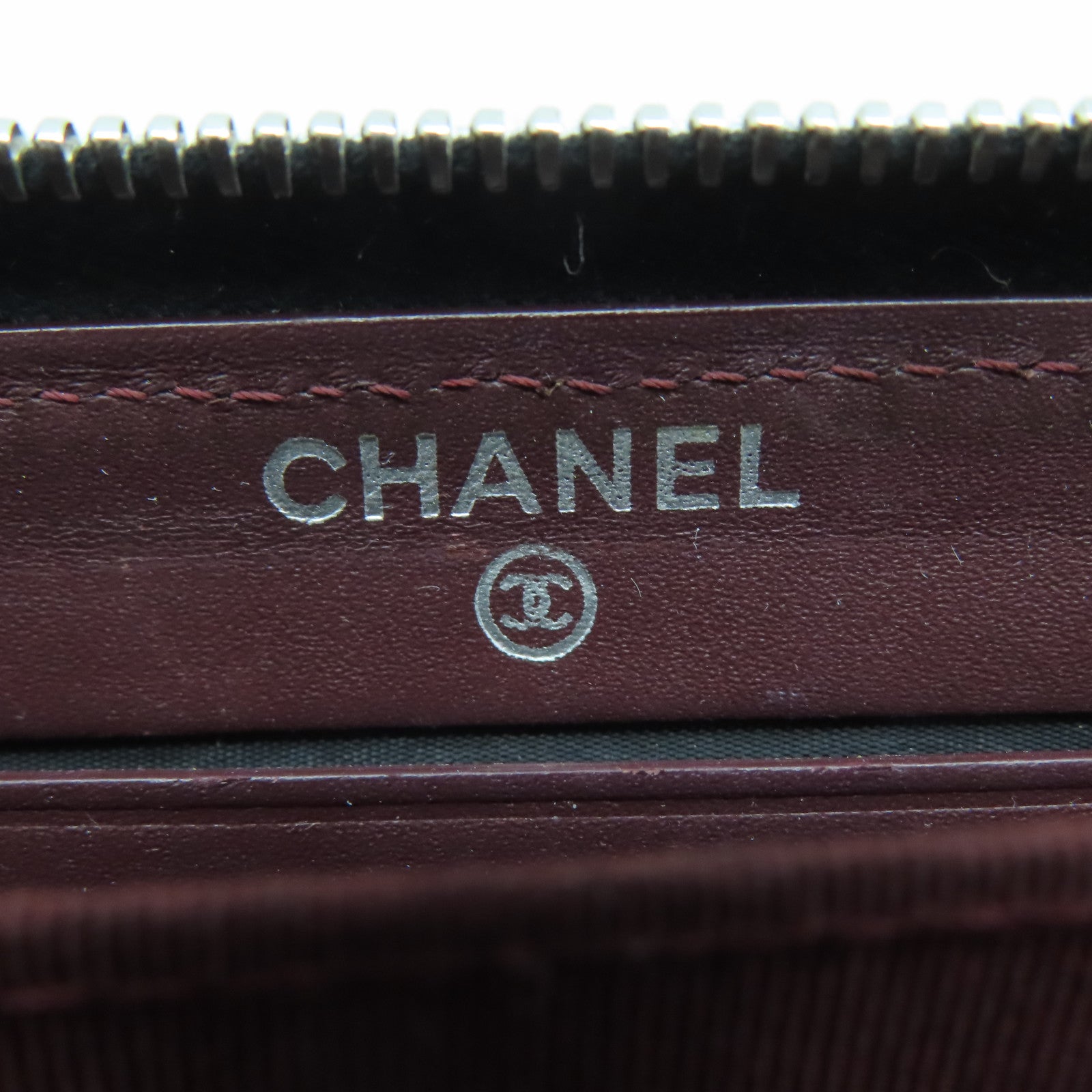 CHANEL 菱格Caviar皮革Card Case銀扣卡片套黑色