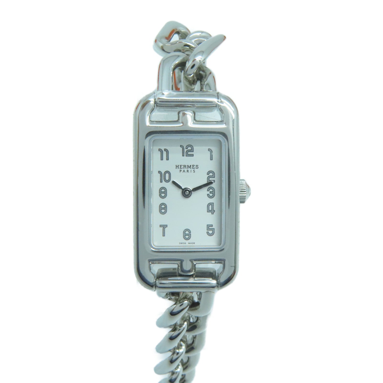 HERMES Nantucket 29mm不鏽鋼手錶石英機芯白色