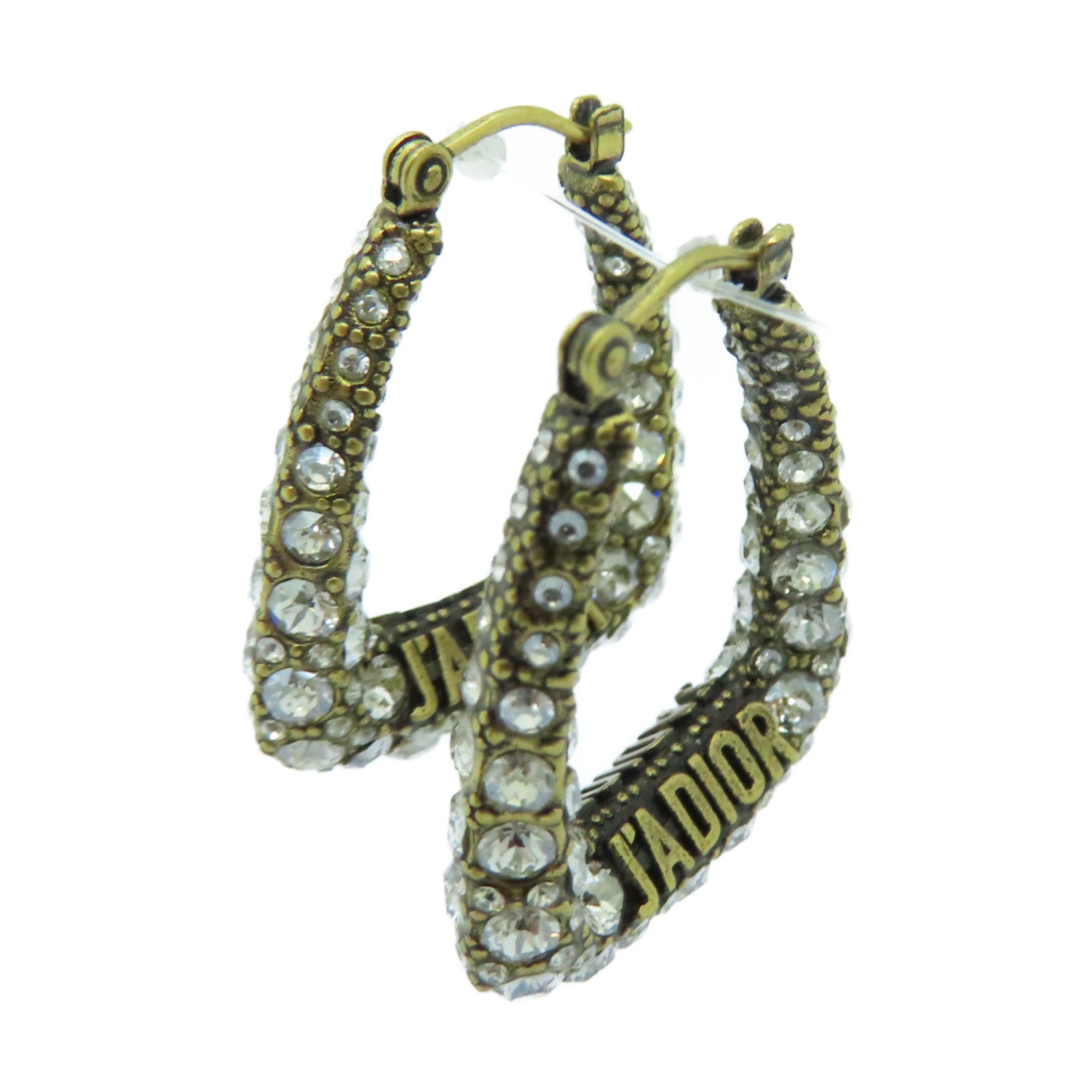 Dior 金屬Earrings耳環透明/金色