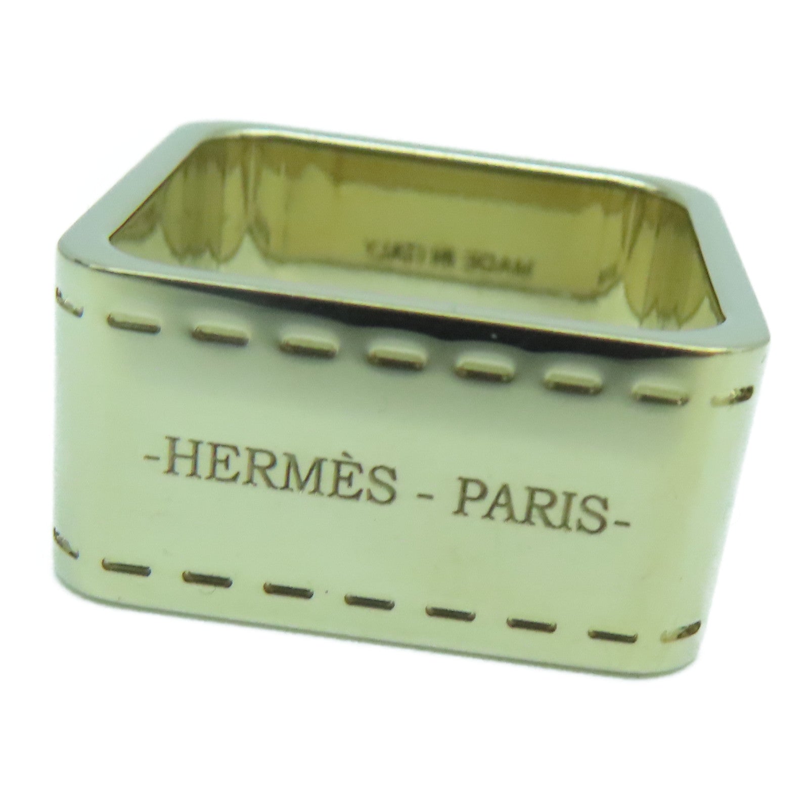 HERMES Metal Scarf Ring Scarf Buckle Gold