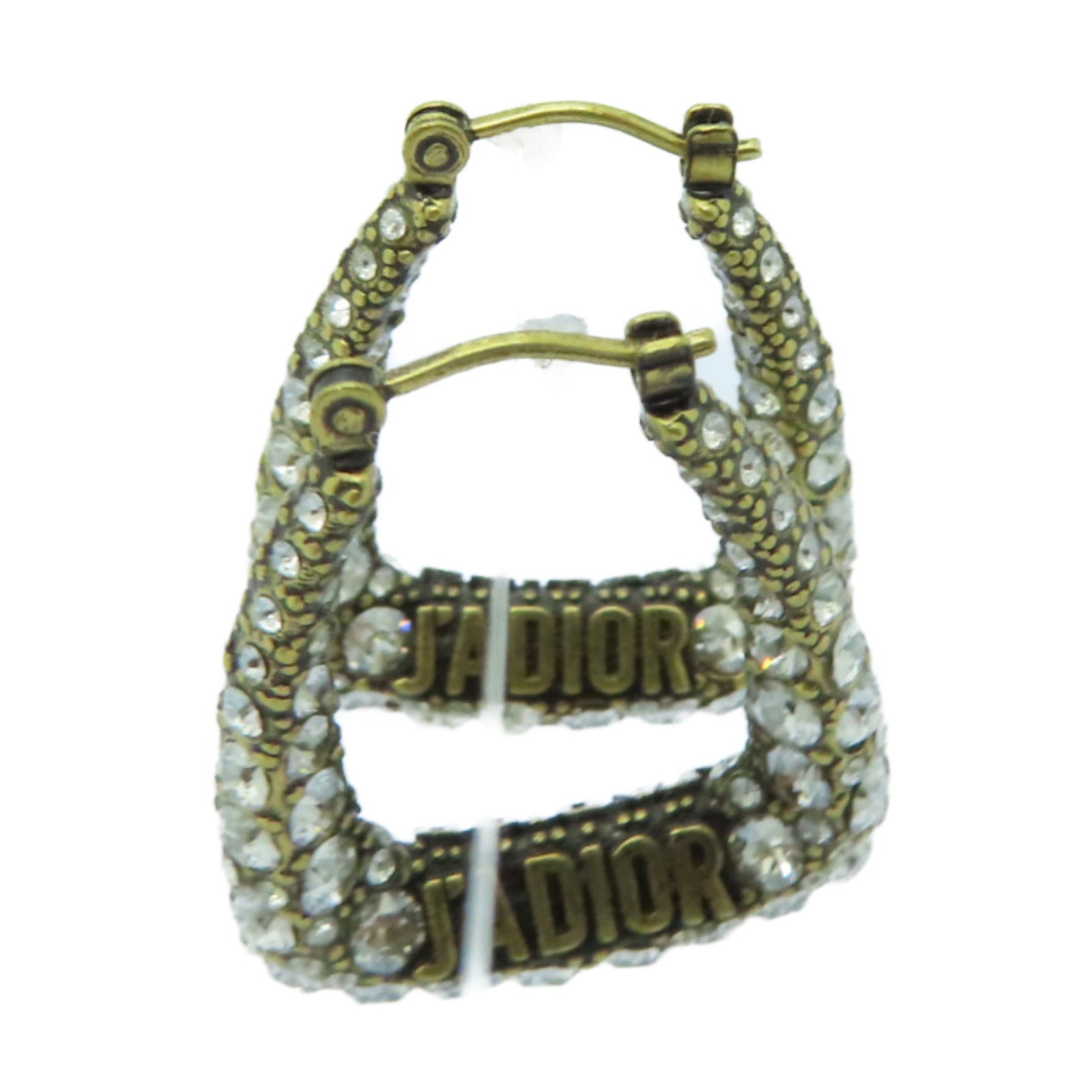 Dior 金屬Earrings耳環透明/金色