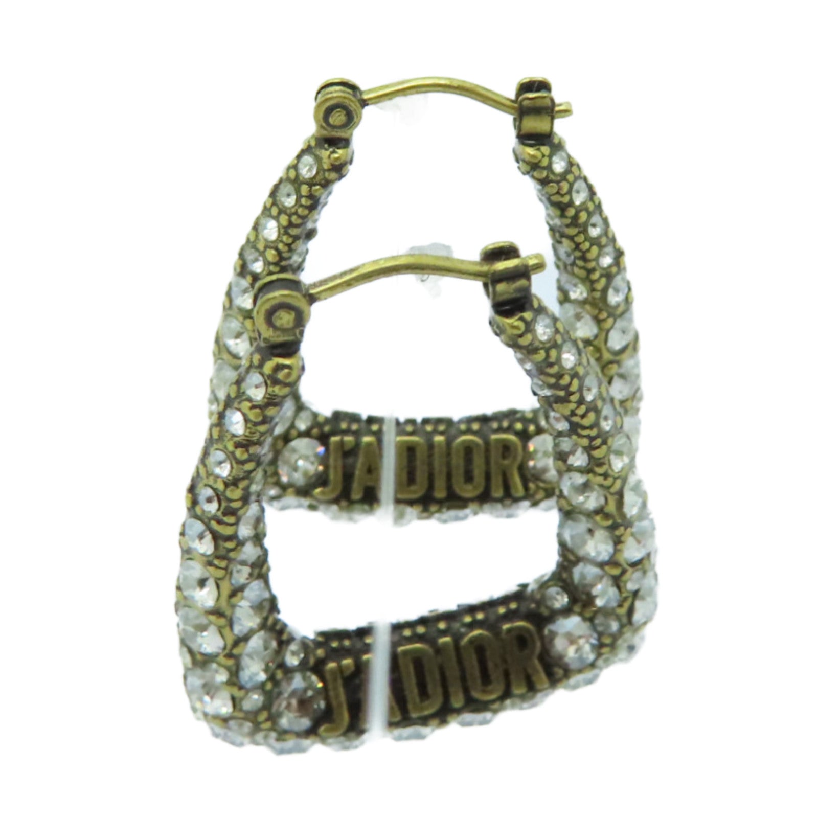 Dior 金屬Earrings耳環透明/金色