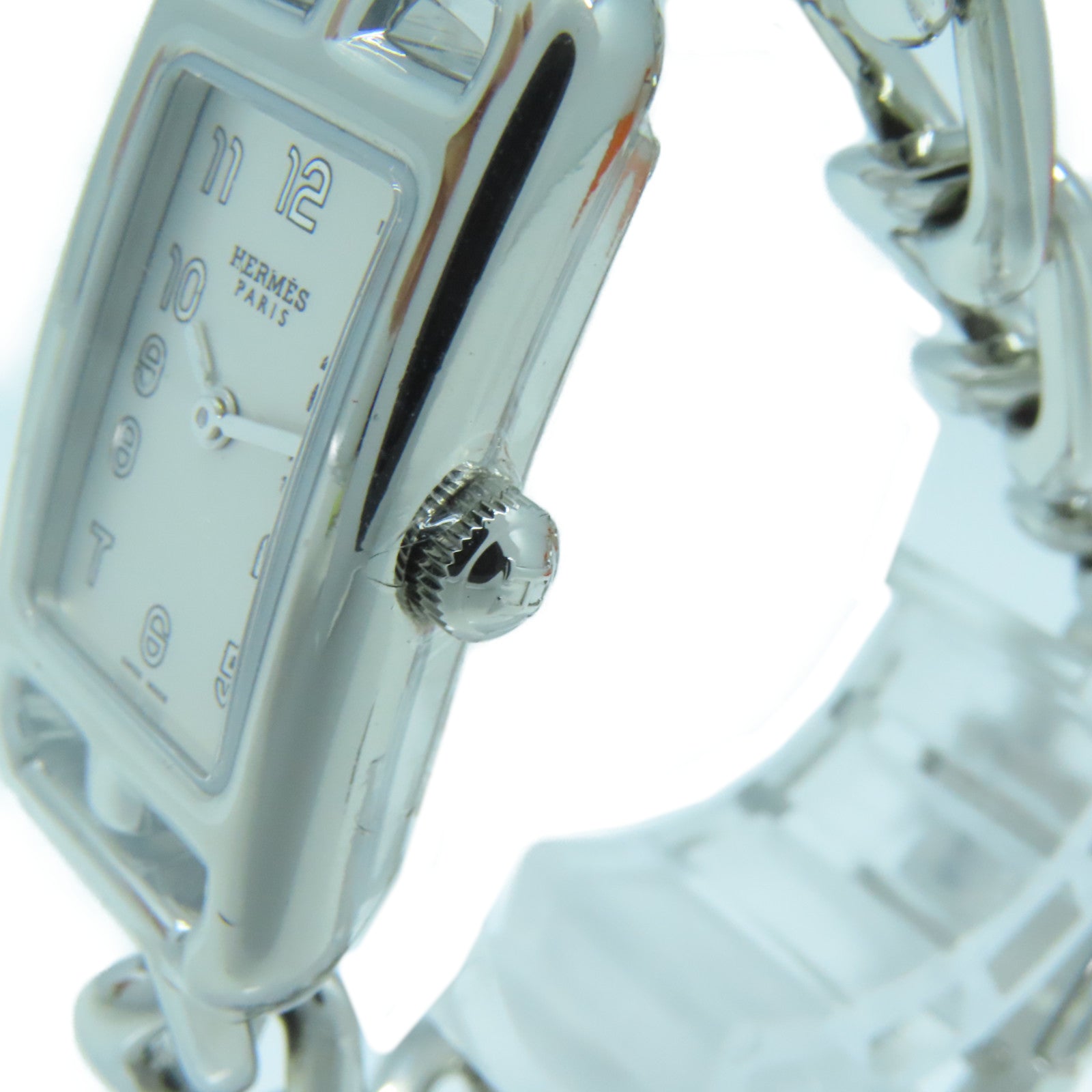 HERMES Nantucket 29mm不鏽鋼手錶石英機芯白色