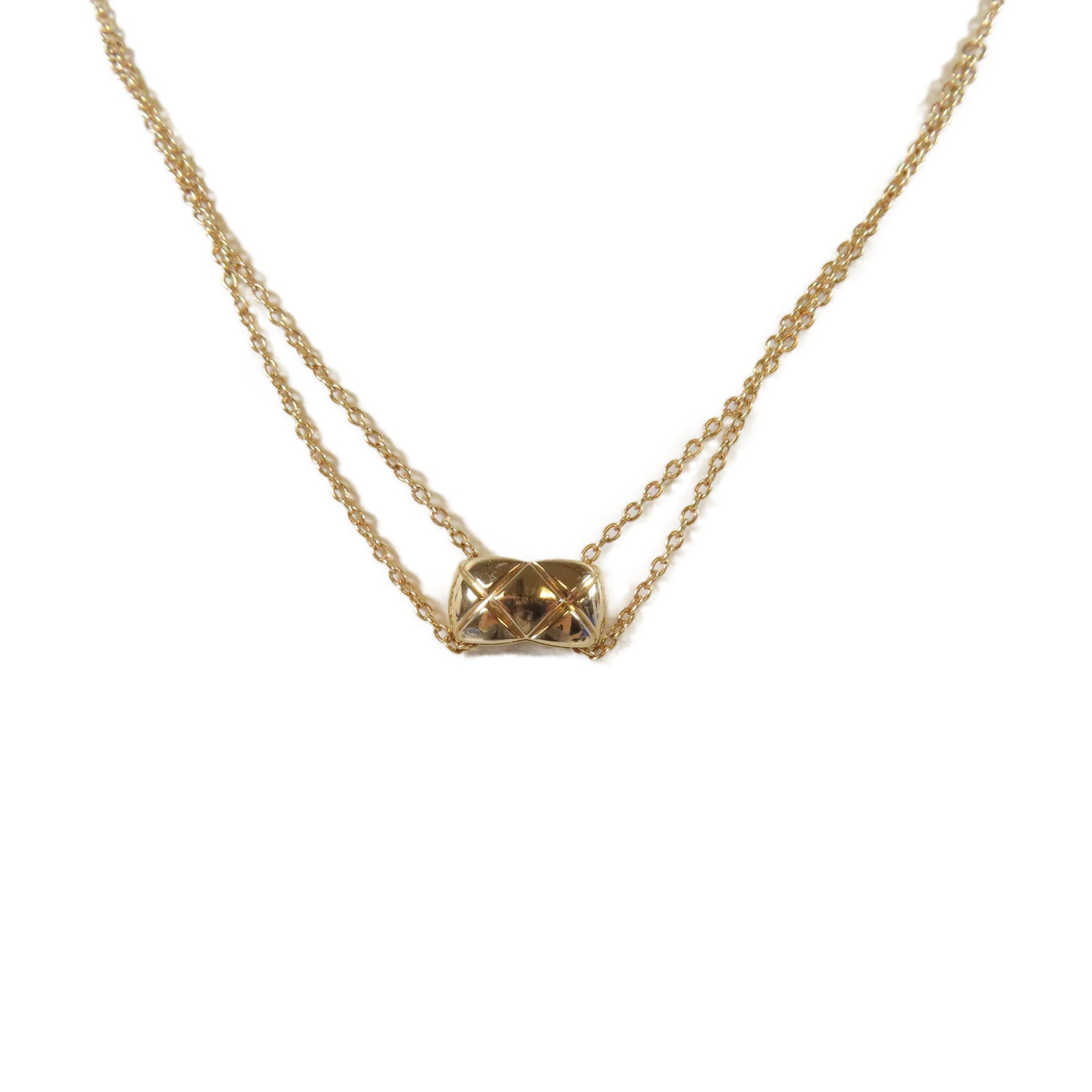 CHANEL 18K玫瑰金Coco Crush Necklace項鍊#38cm