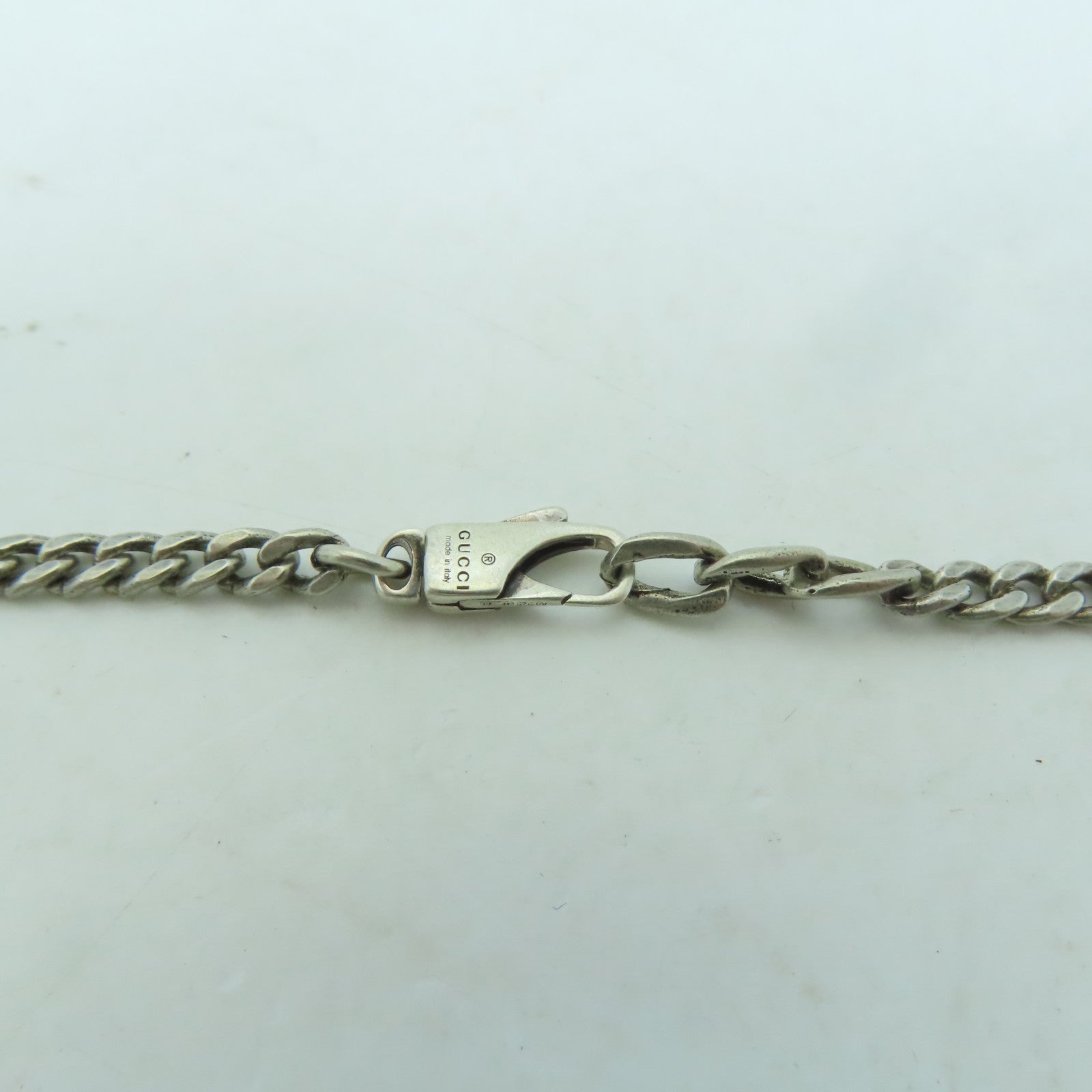 GUCCI 925純銀Necklace項鍊銀色/綠色/藍色