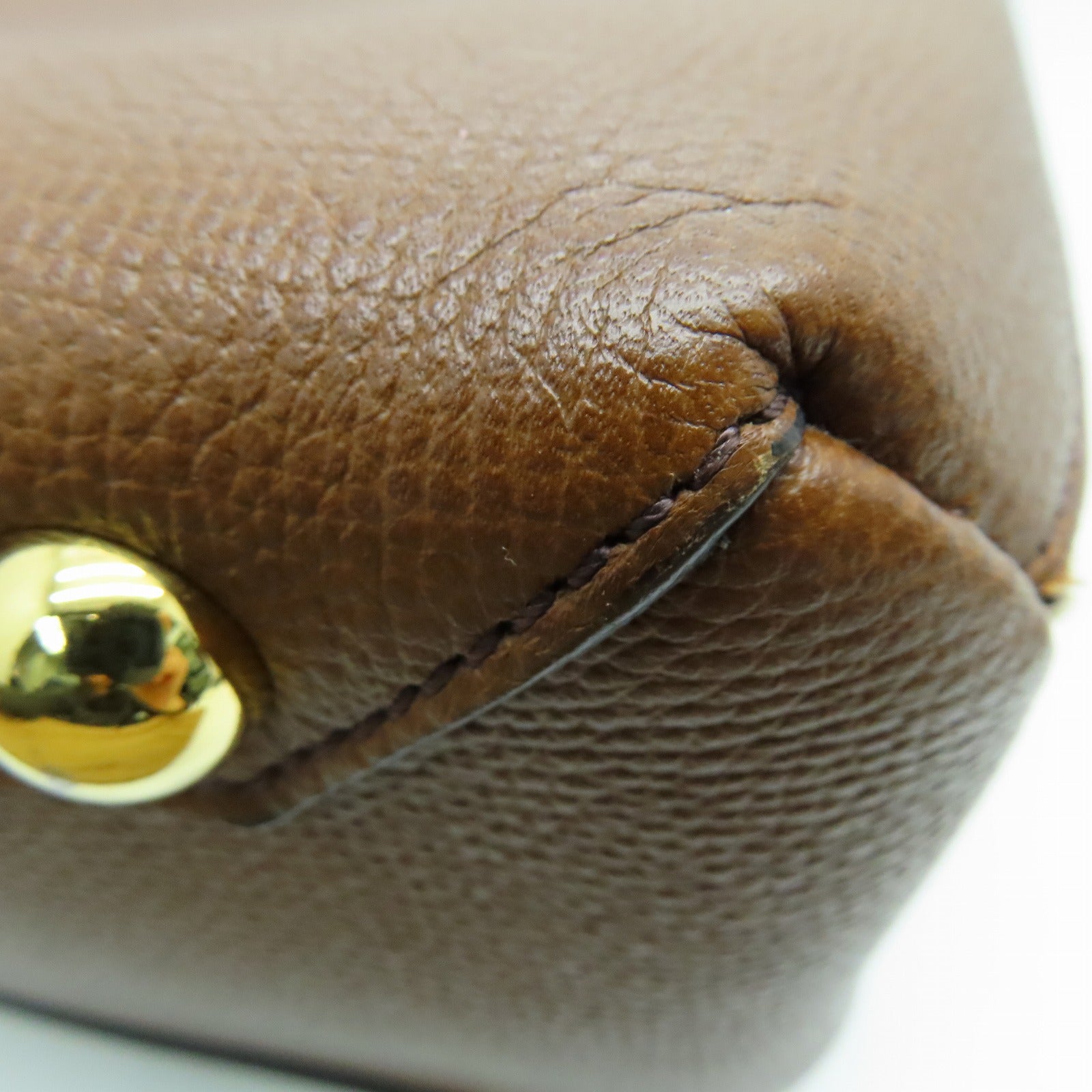 BURBERRY 牛皮皮革Mediun Banner Bag金扣手挽袋啡色
