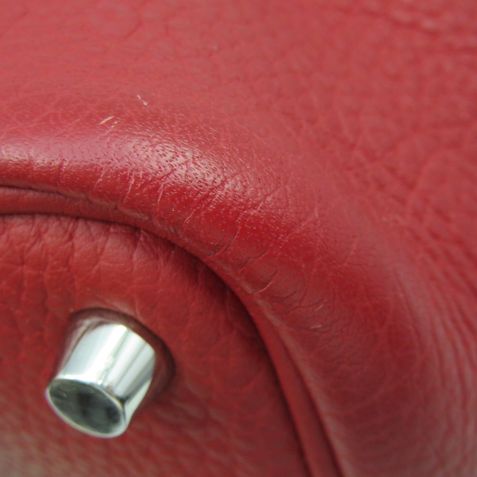 HERMES 【激減優惠】Clemence皮革Picotin PM Hand Bag銀扣手挽袋Rouge Garance色/紅色