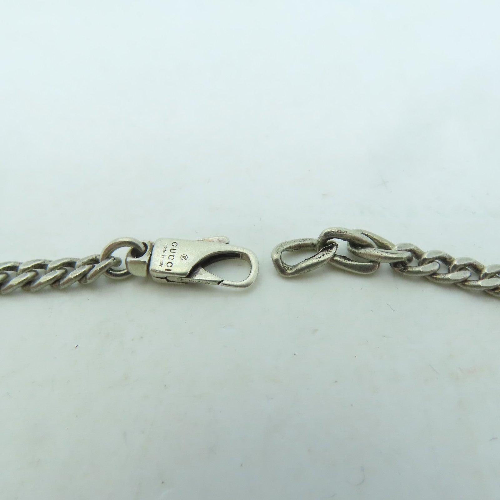 GUCCI 925純銀Necklace項鍊銀色/綠色/藍色