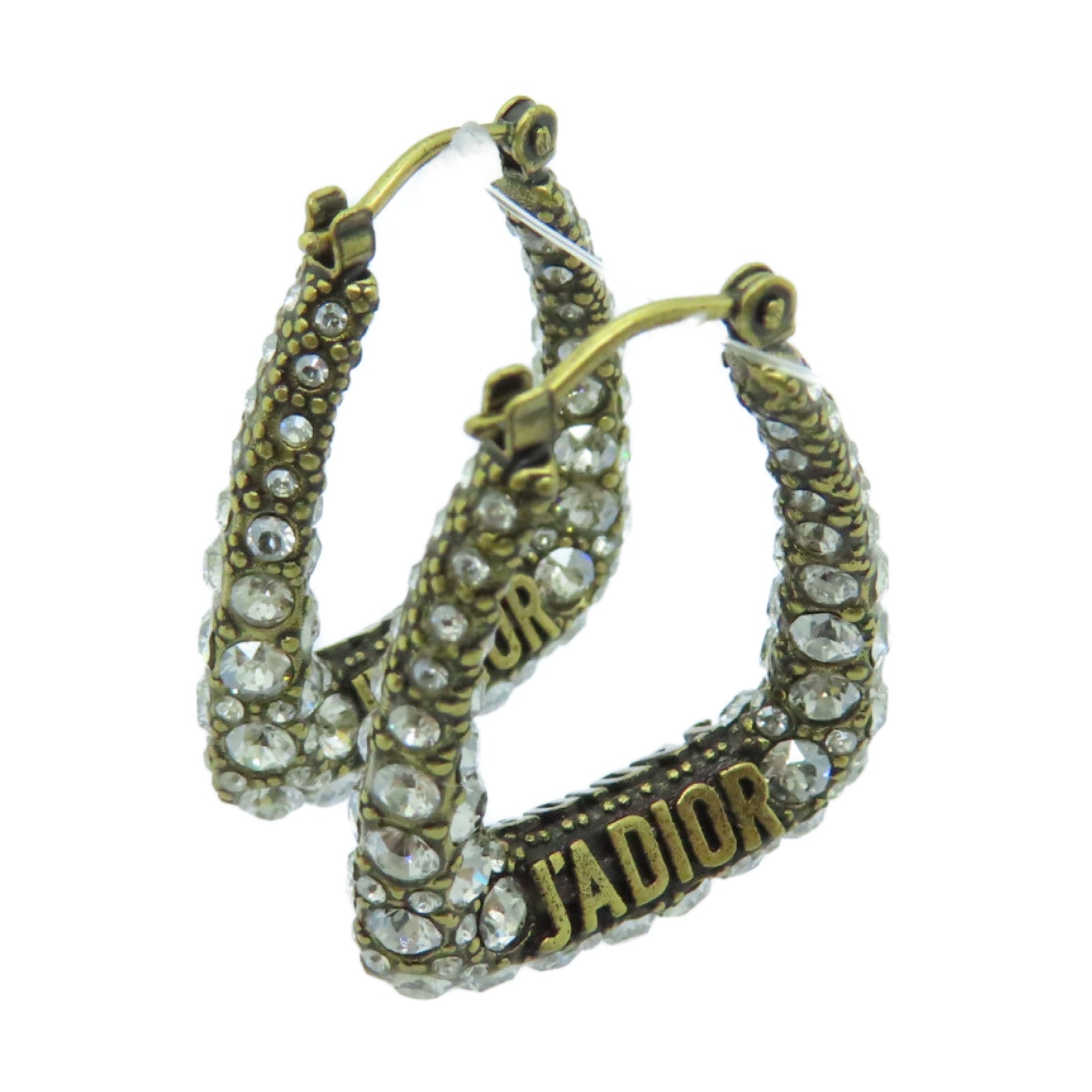 Dior 金屬Earrings耳環透明/金色