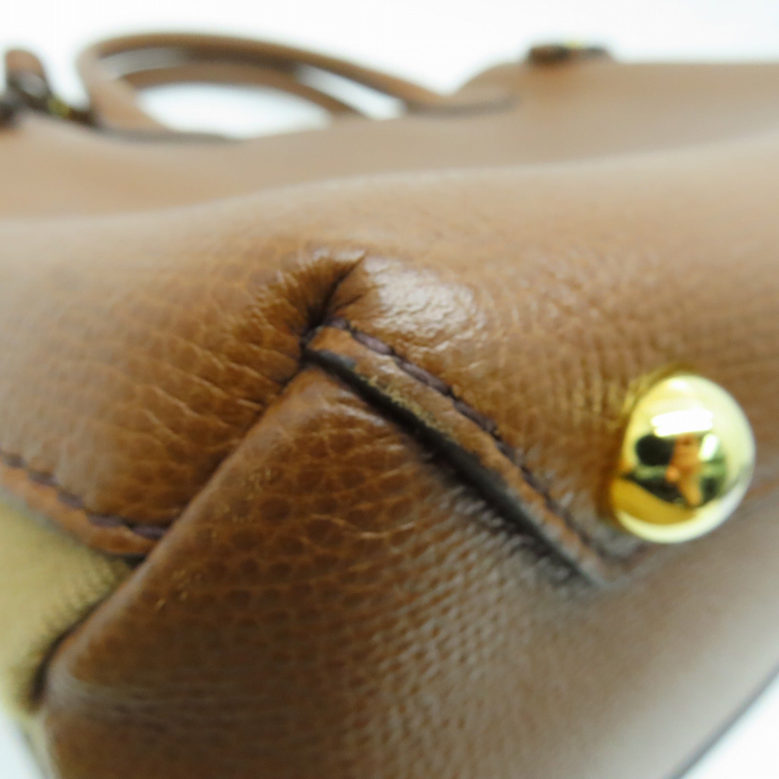 BURBERRY 牛皮皮革Mediun Banner Bag金扣手挽袋啡色
