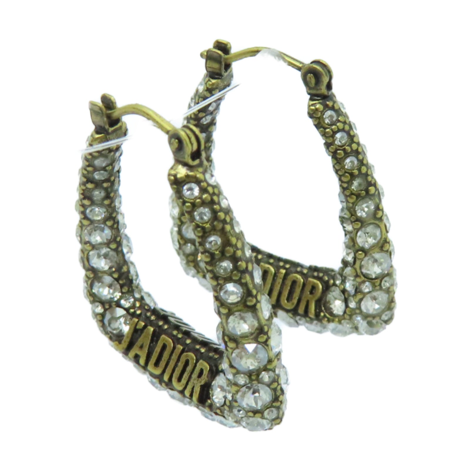 Dior 金屬Earrings耳環透明/金色