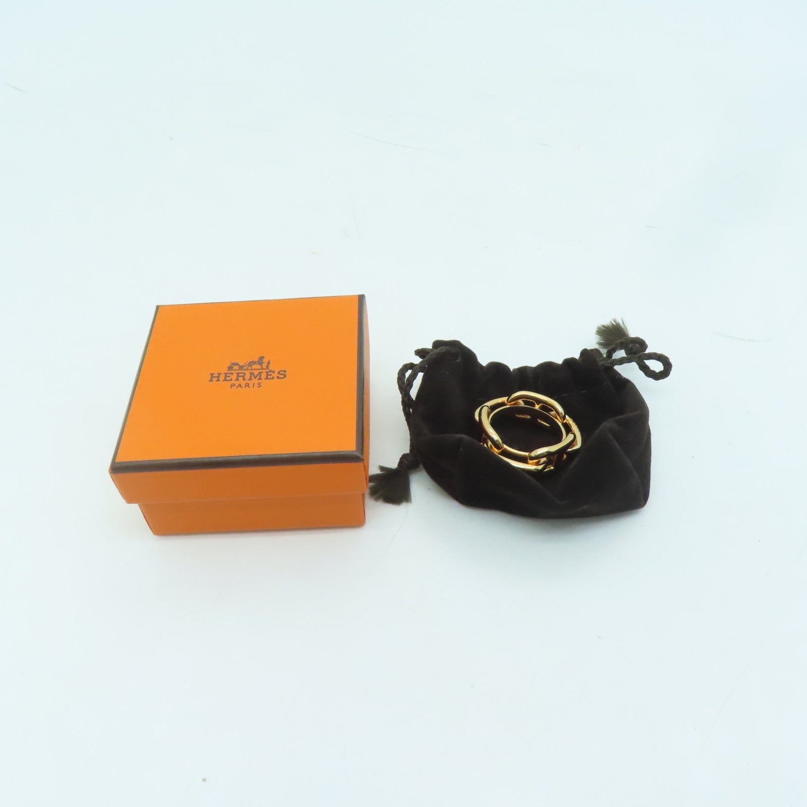 HERMES 金屬Regate Scarf 90 Ring絲巾扣玫瑰金色