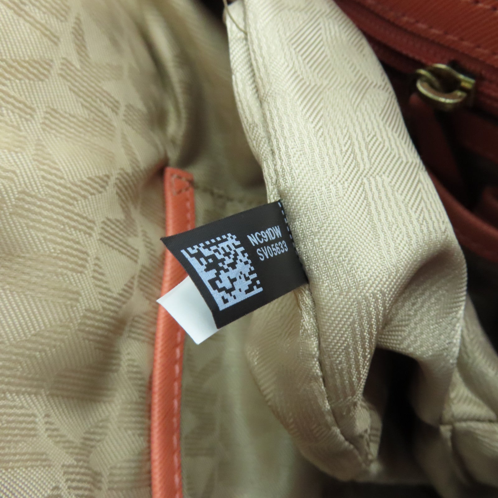 Michael Kors cowhide leather Tote Bag gold buckle handle bag orange pink