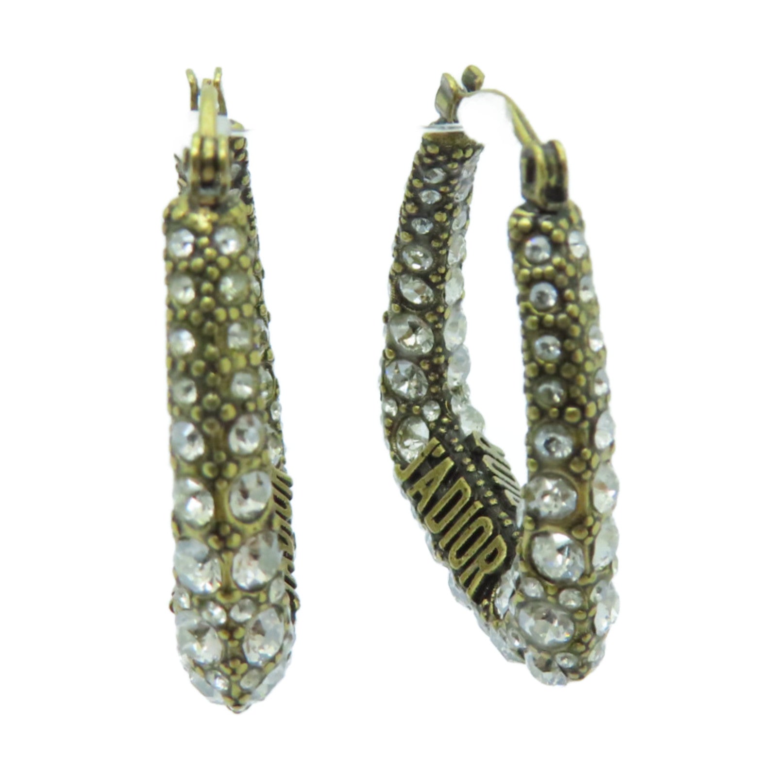 Dior 金屬Earrings耳環透明/金色