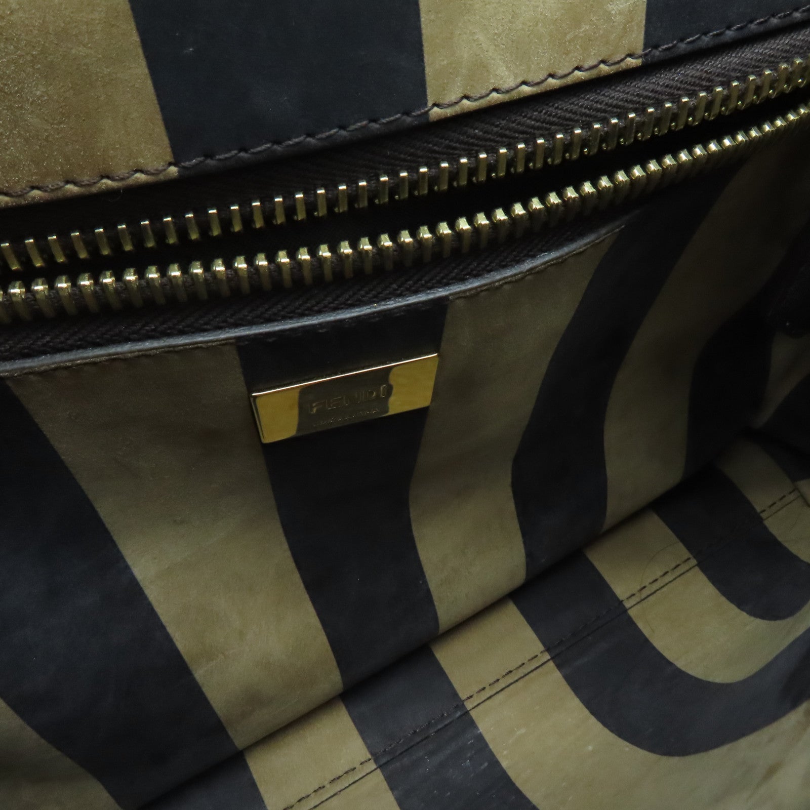 FENDI 【激減優惠】牛皮皮革Peekaboo手挽肩背兩用袋藍色