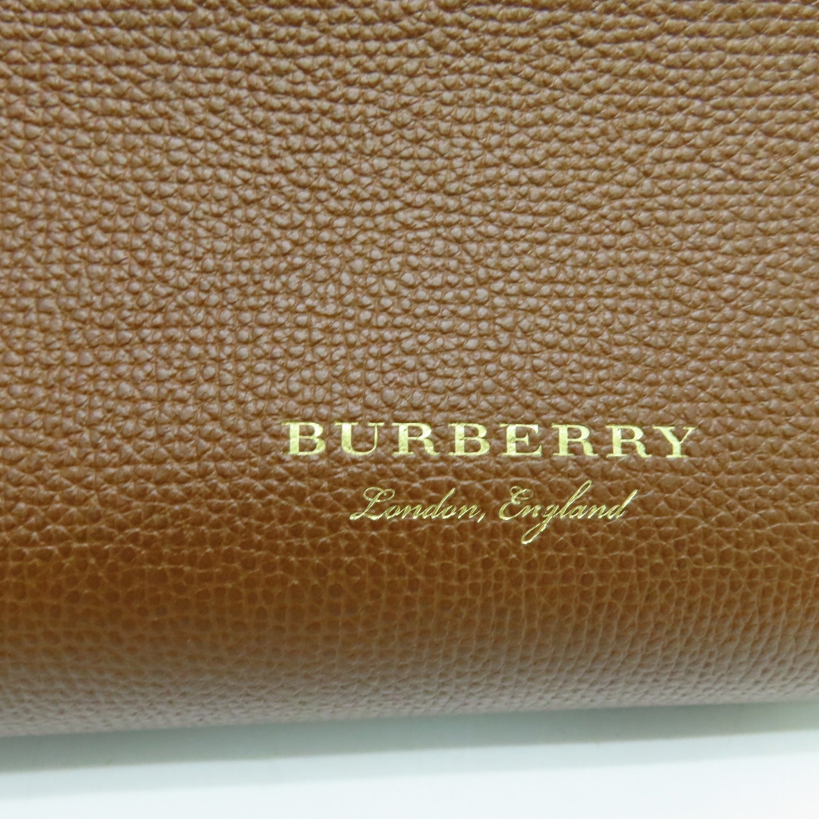 BURBERRY 牛皮皮革Mediun Banner Bag金扣手挽袋啡色