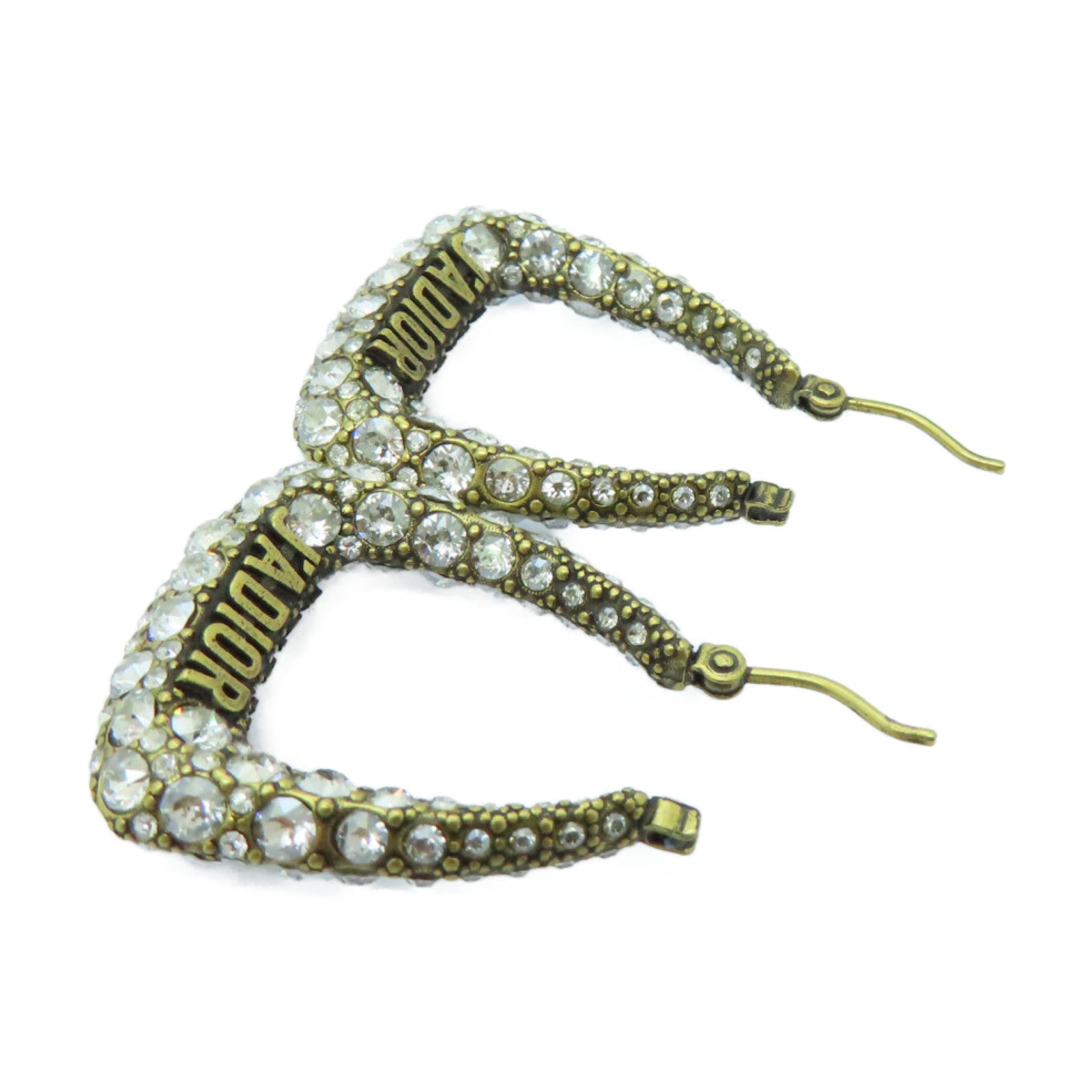 Dior 金屬Earrings耳環透明/金色