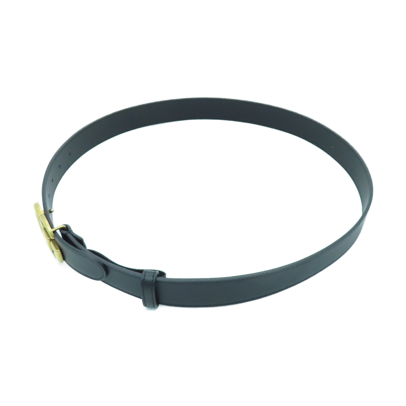 GUCCI 牛皮皮革Belt 90cm金扣皮帶黑色