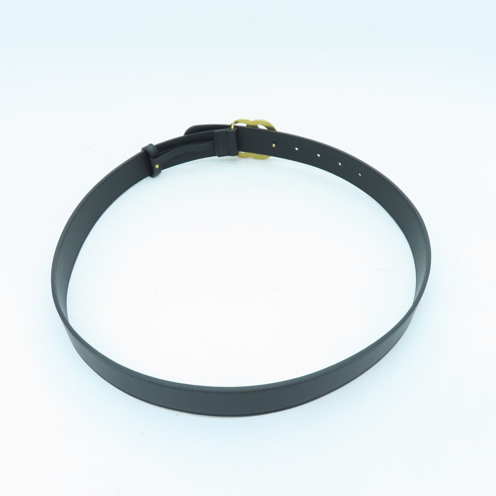 GUCCI 牛皮皮革Belt 90cm金扣皮帶黑色
