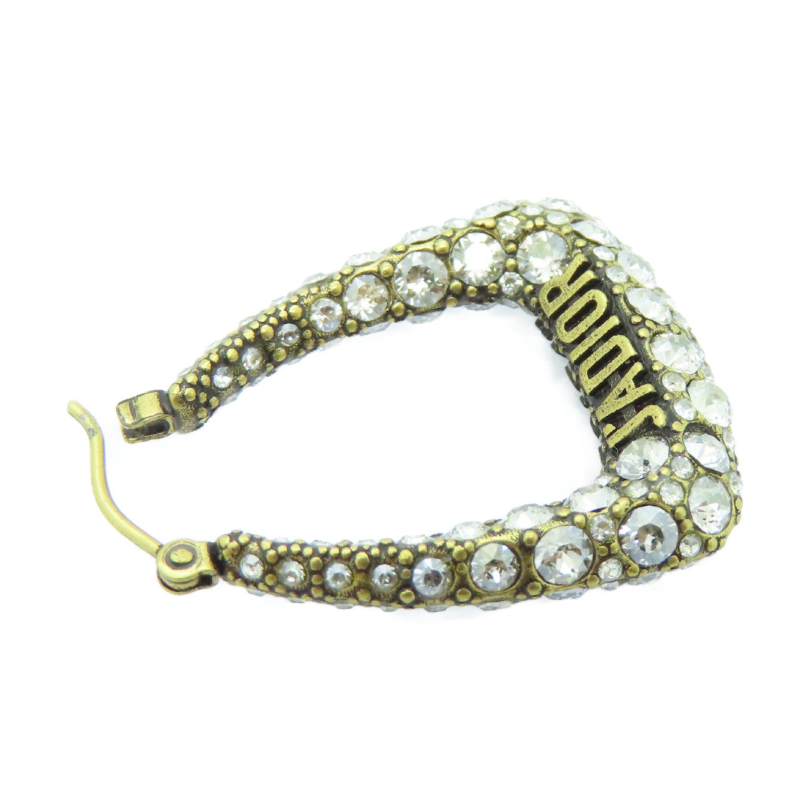 Dior 金屬Earrings耳環透明/金色