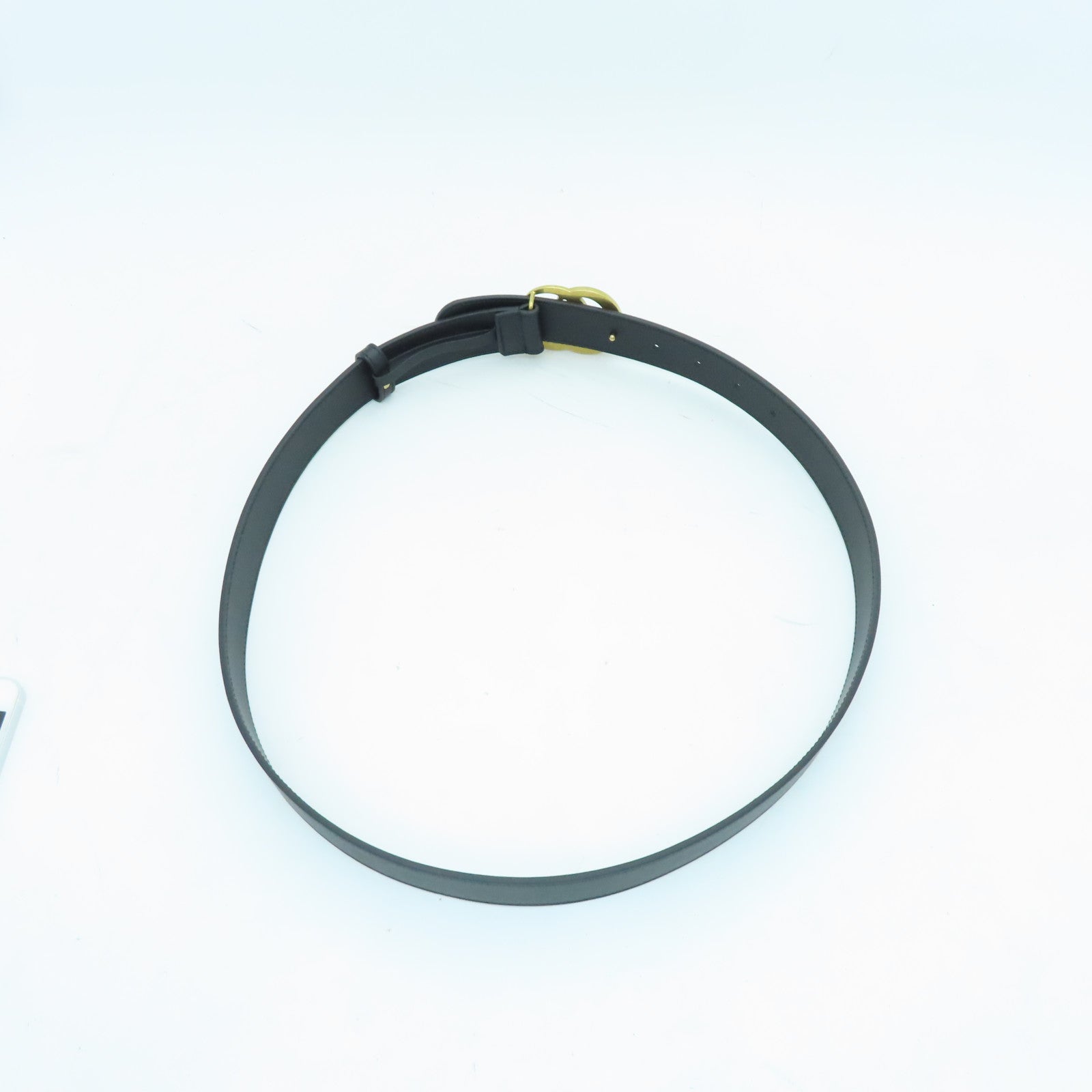 GUCCI 牛皮皮革Belt 90cm金扣皮帶黑色