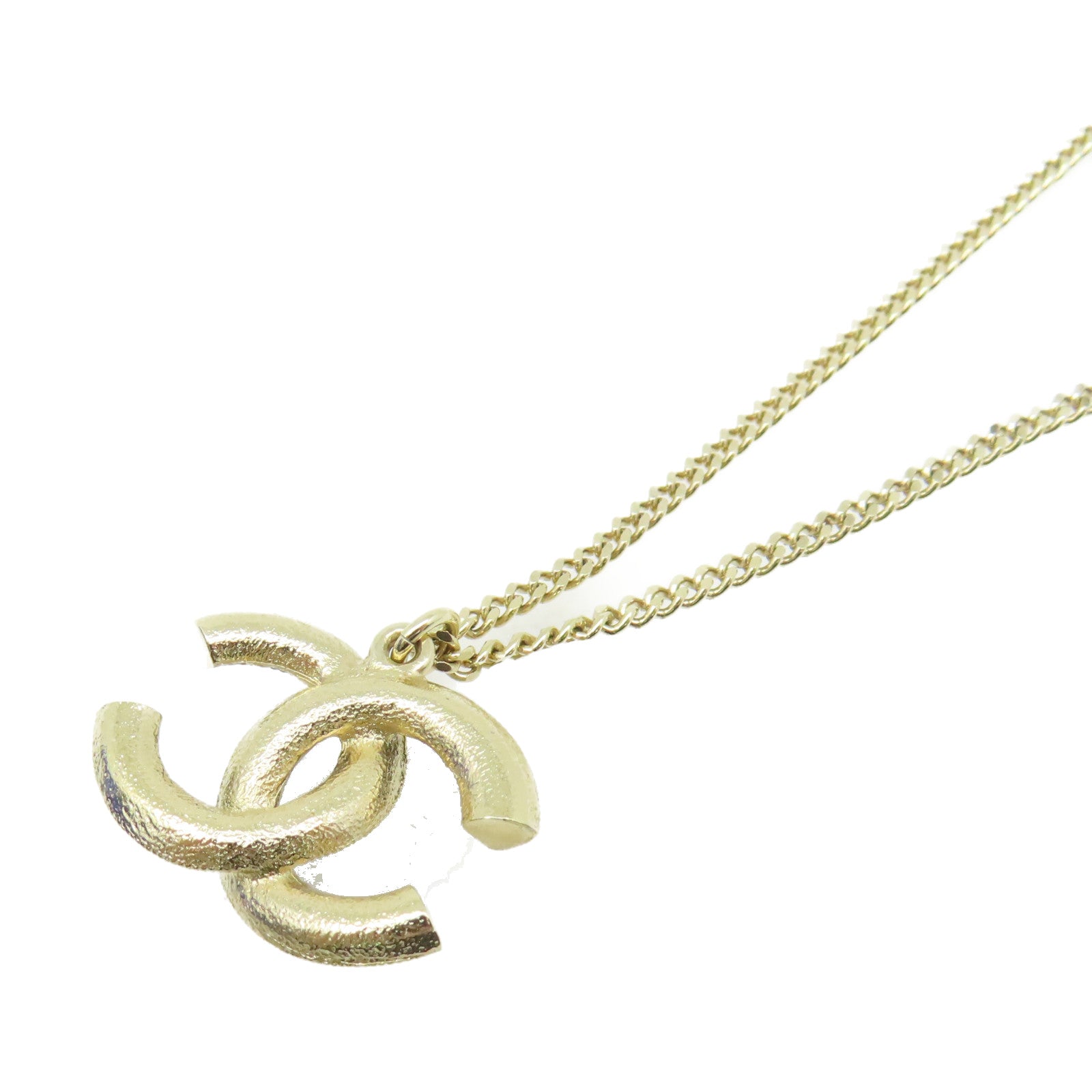 CHANEL 金屬/仿珍珠CC Necklace項鏈金色