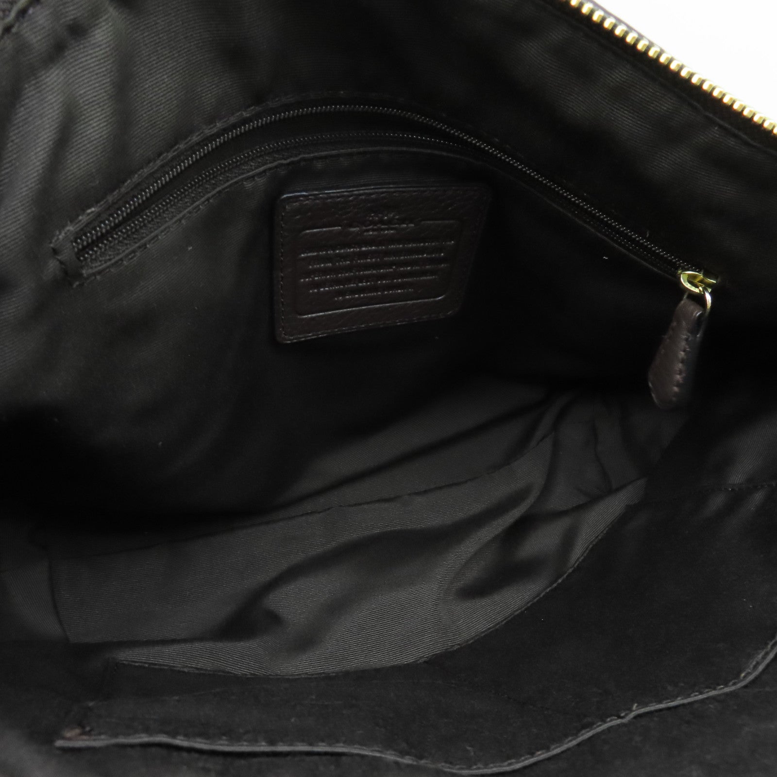 COACH 帆布2way Shoulder Bag金扣手挽肩背兩用袋啡色