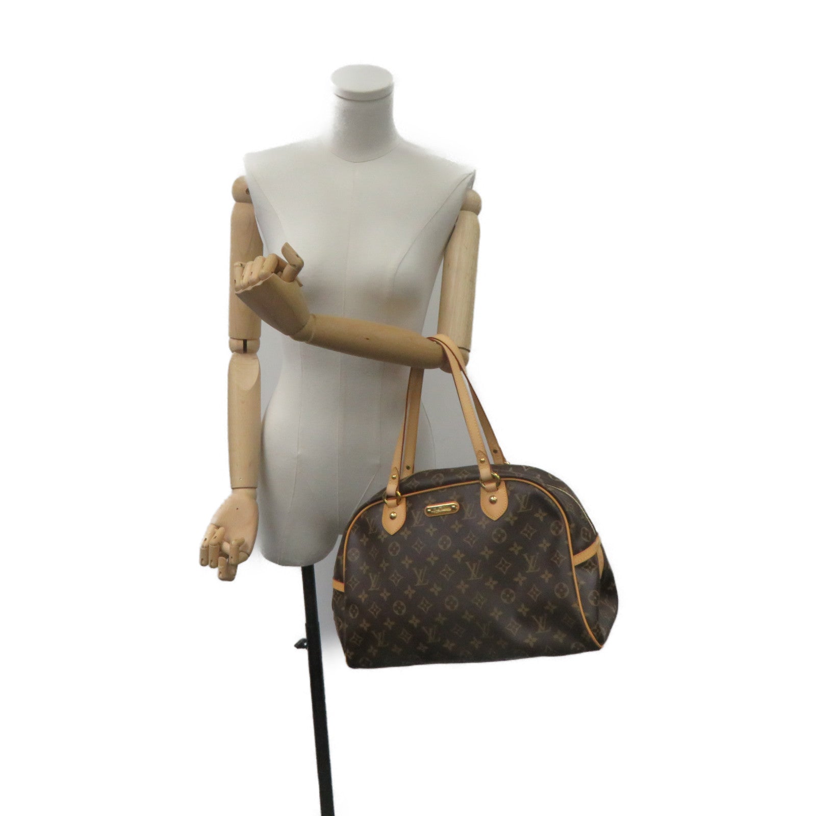 LOUIS VUITTON Monogram Montorgueil GM Shoulder Bag brown