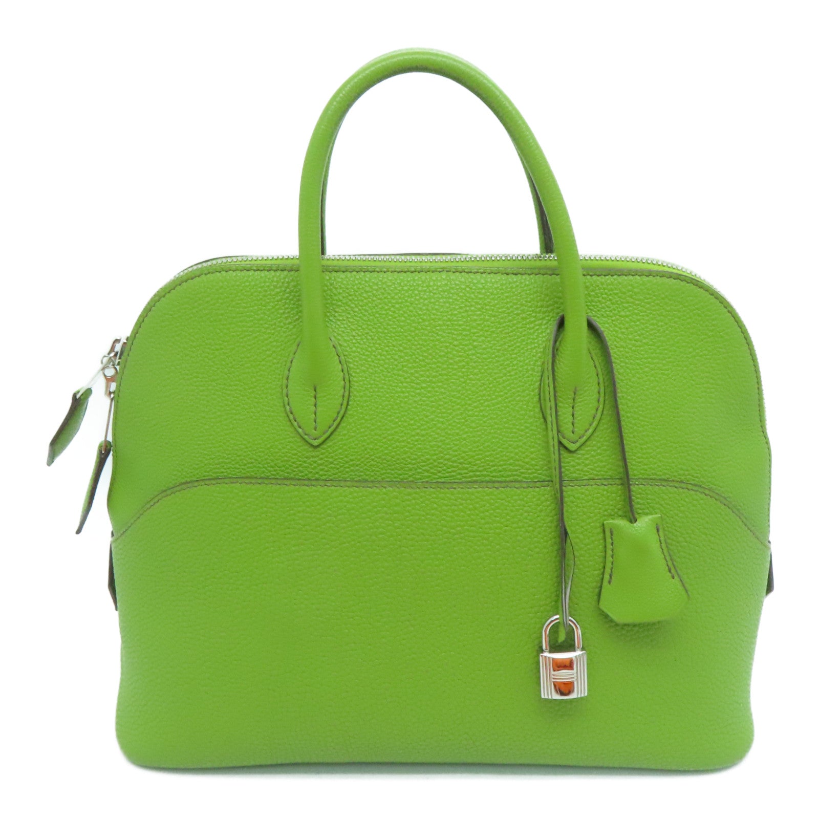 HERMES 【激减优惠】Togo皮革Bolide 1923银扣手挽肩背两用袋Anis Green/绿色